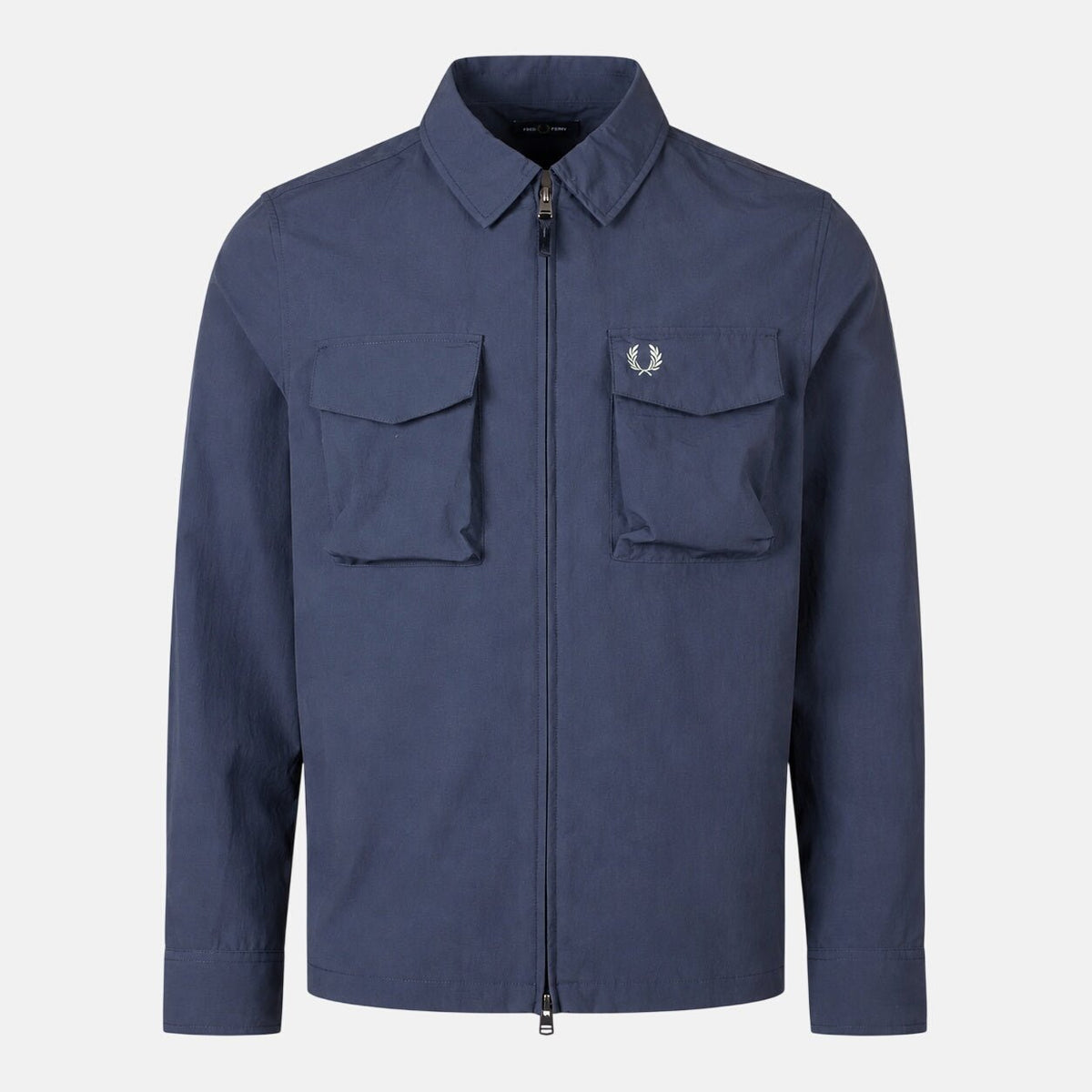 Fred Perry Ripstop Pocket Overshirt Dark Airforce | Northern Threads Designer Menswear