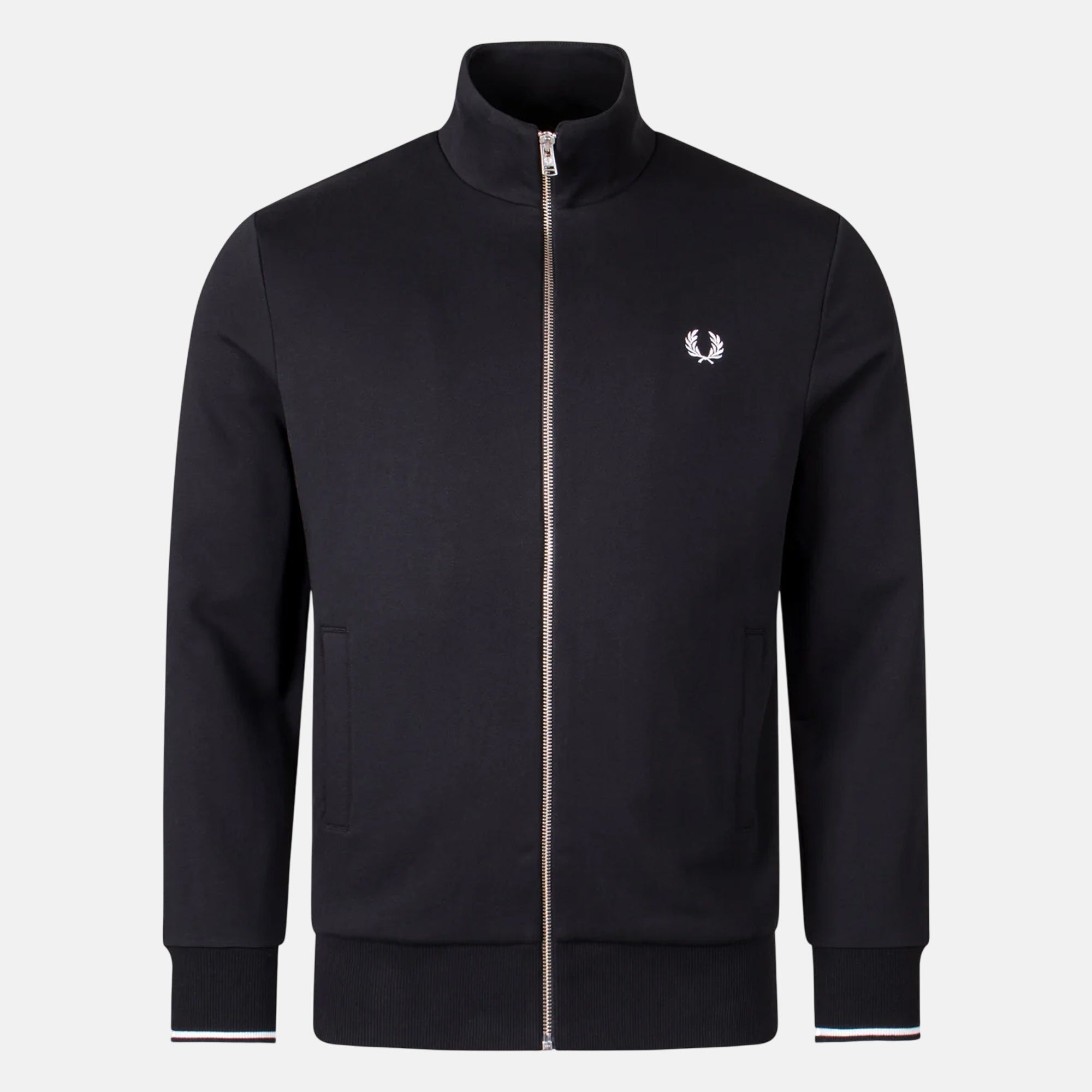 Fred Perry Zip Through Sweatshirt Black - SPR1111-M - northern threads uk