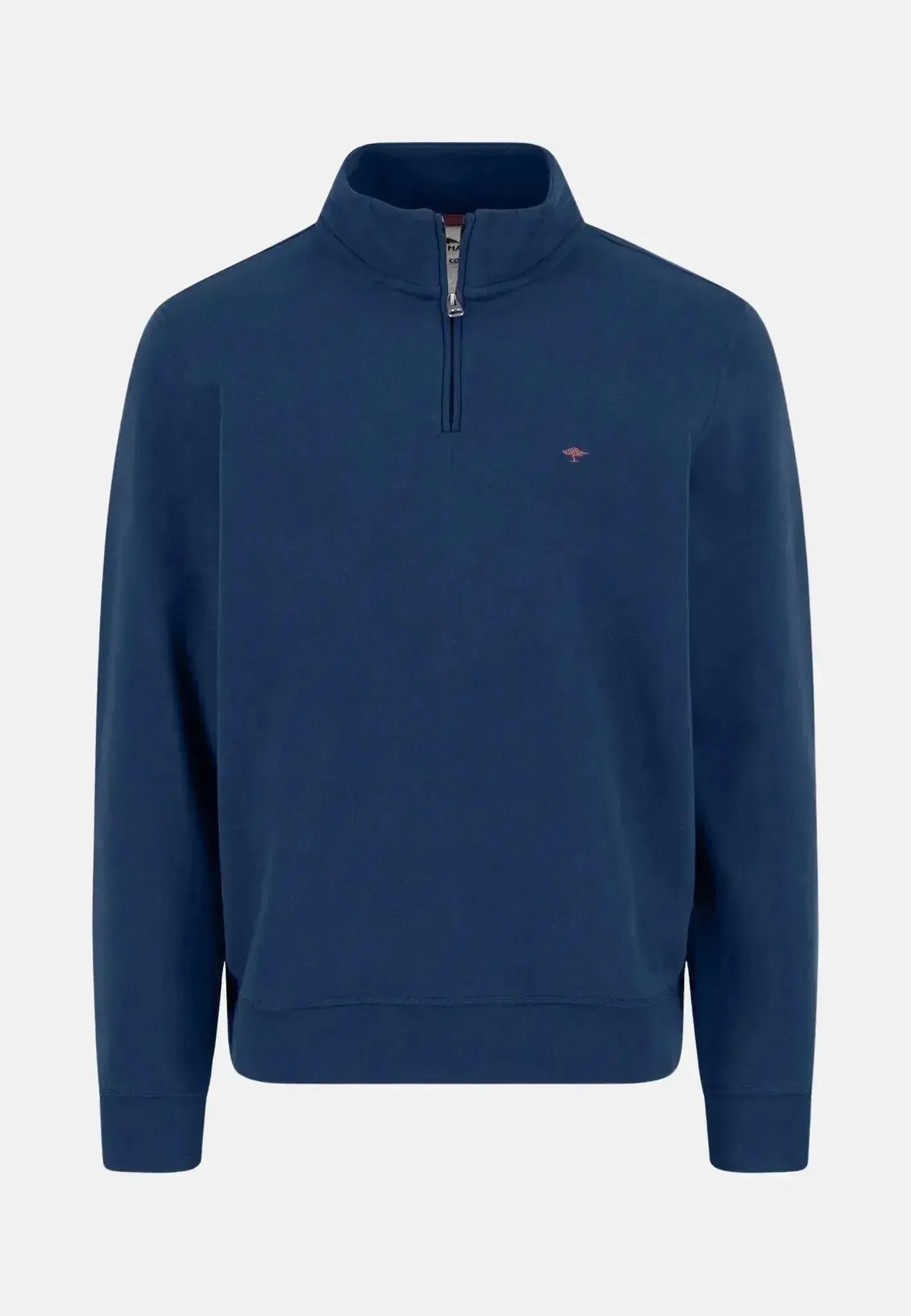 Fynch - Hatton 1/4 Zip Stand Collar Cotton Sweat Midnight - 15141351-627-S - northern threads uk