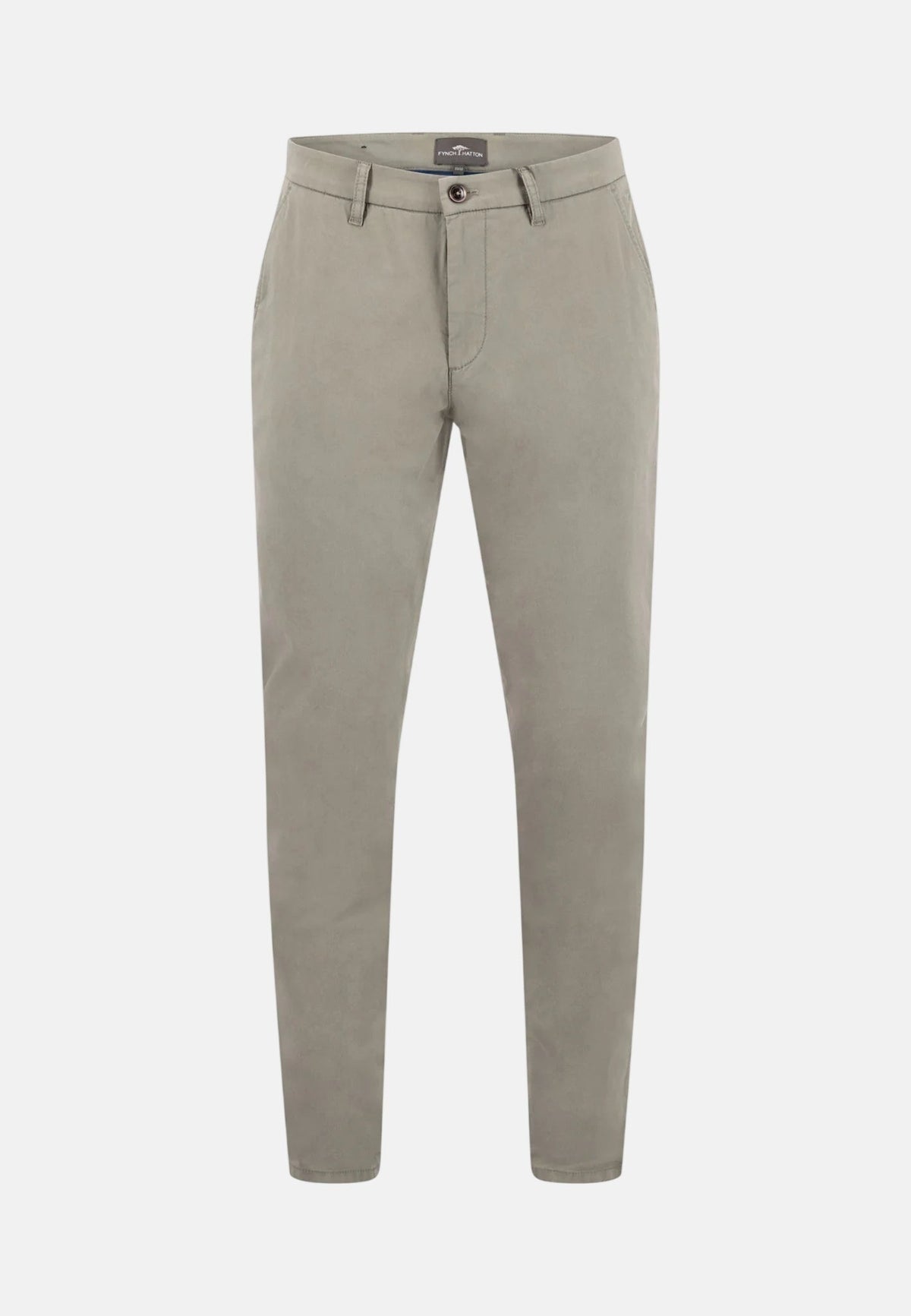Fynch-Hatton Basic Stretch Cotton Chinos Khaki | Northern Threads Designer Menswear