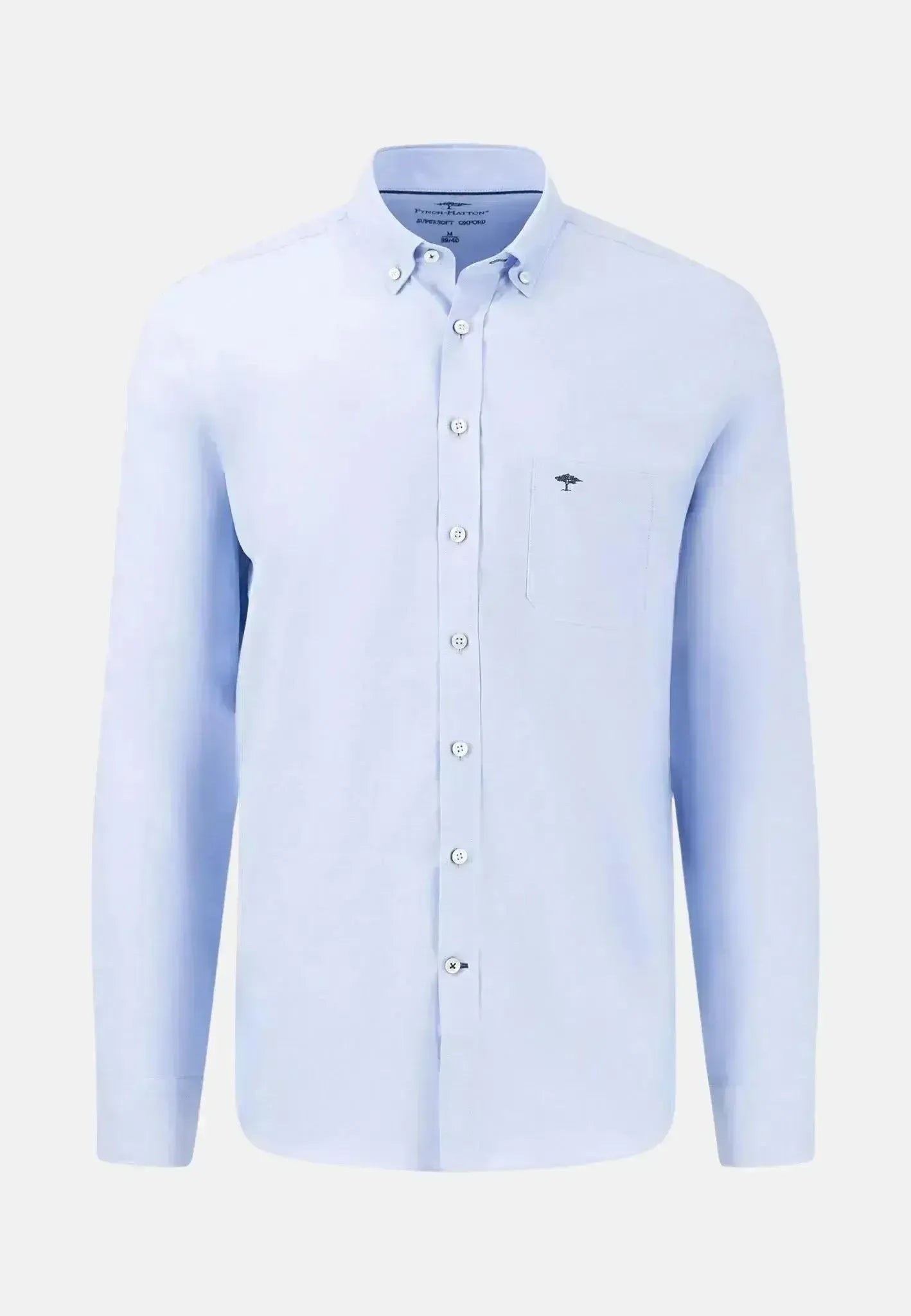 Fynch - Hatton Button Down Oxford Shirt Light Blue - 10005500-5510-S - northern threads uk