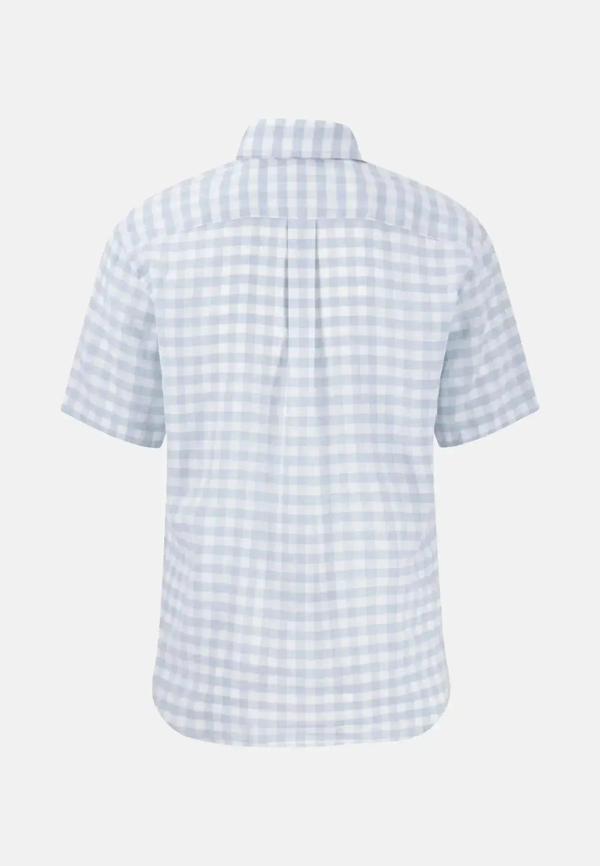 Fynch-Hatton Check Linen Button Down Short Sleeved Shirt Summer Breeze | Northern Threads Designer Menswear