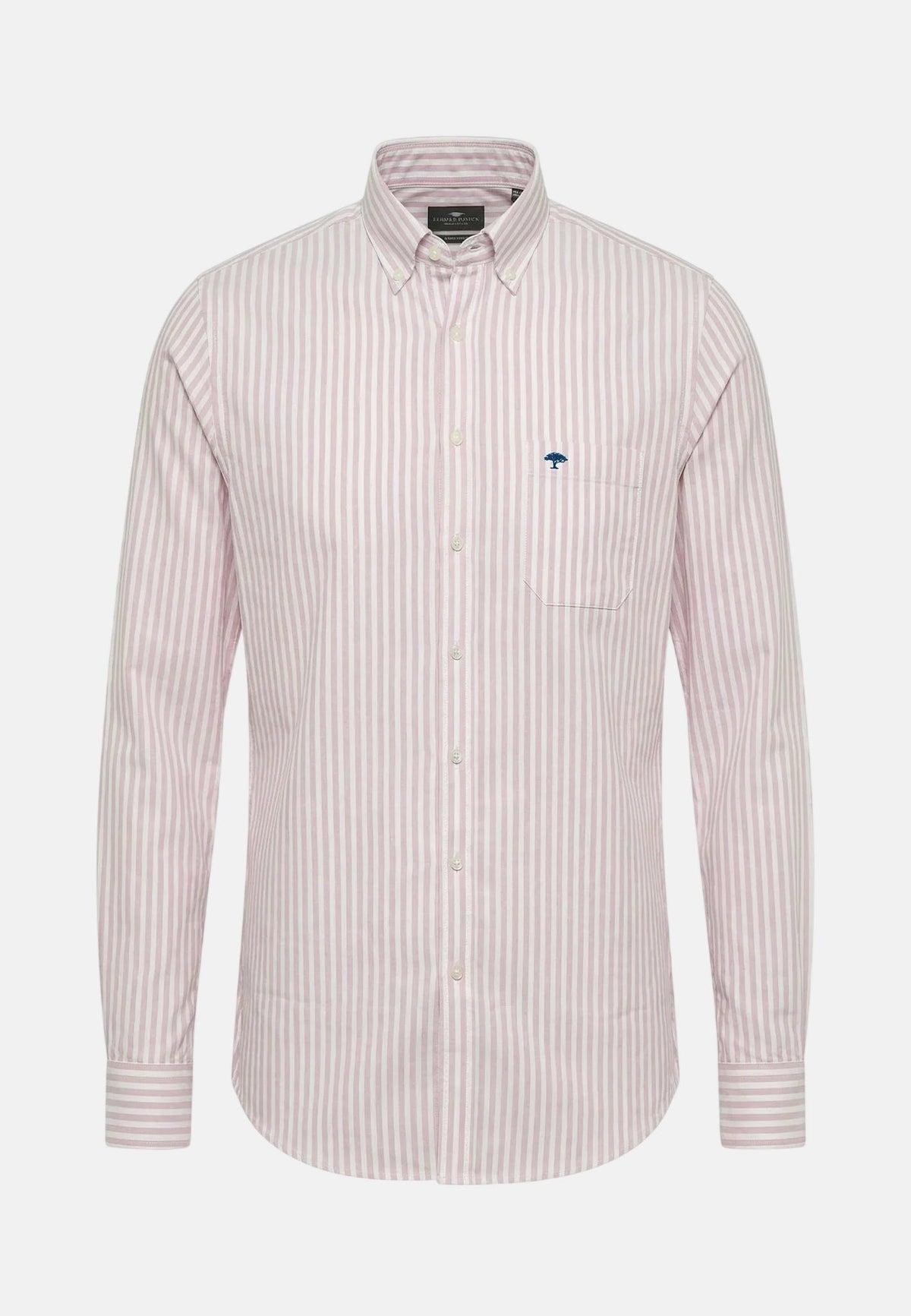 Fynch-Hatton Cotton Oxford Stripe Button Down Shirt Magnolia | Northern Threads Designer Menswear