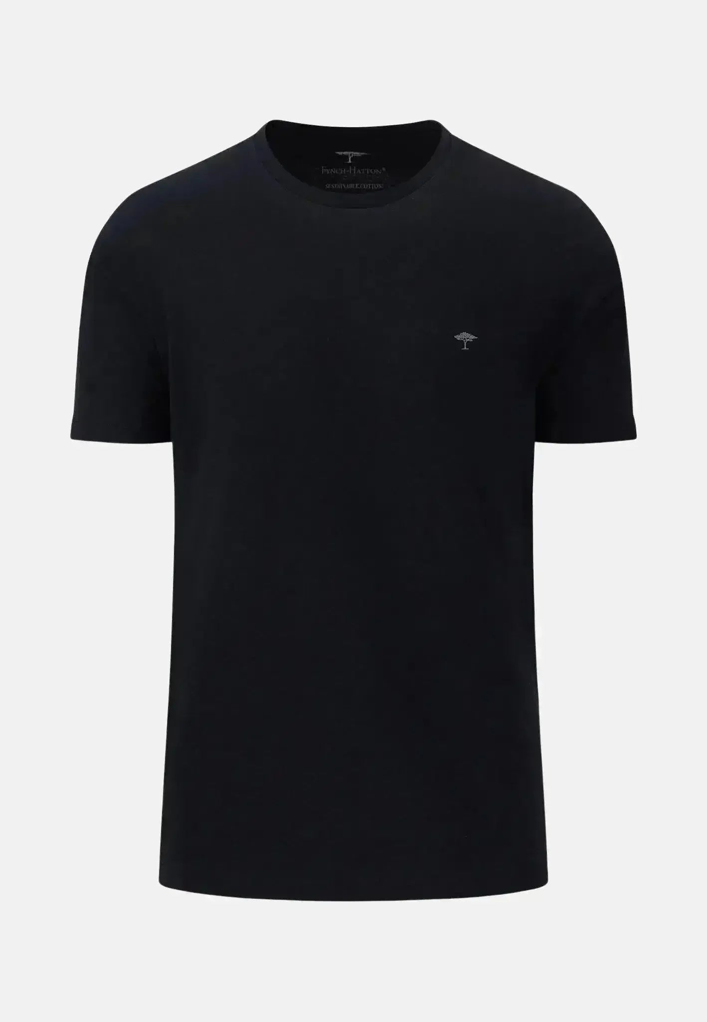 Fynch - Hatton Crew Neck T-Shirt Black - SNOS1500-999-S - northern threads uk