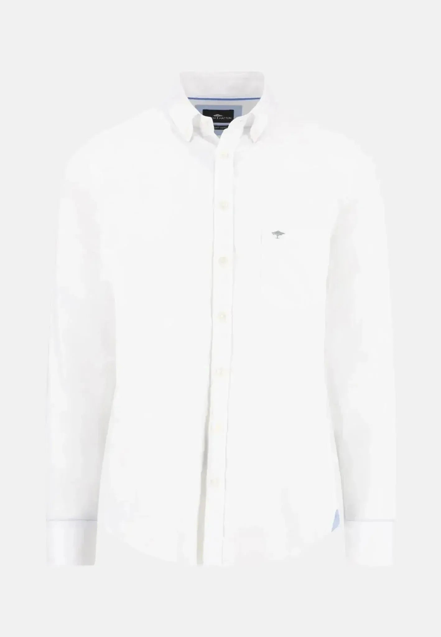 Fynch - Hatton Essential Textured Dobby Shirt White - 15085000-802-S - northern threads uk