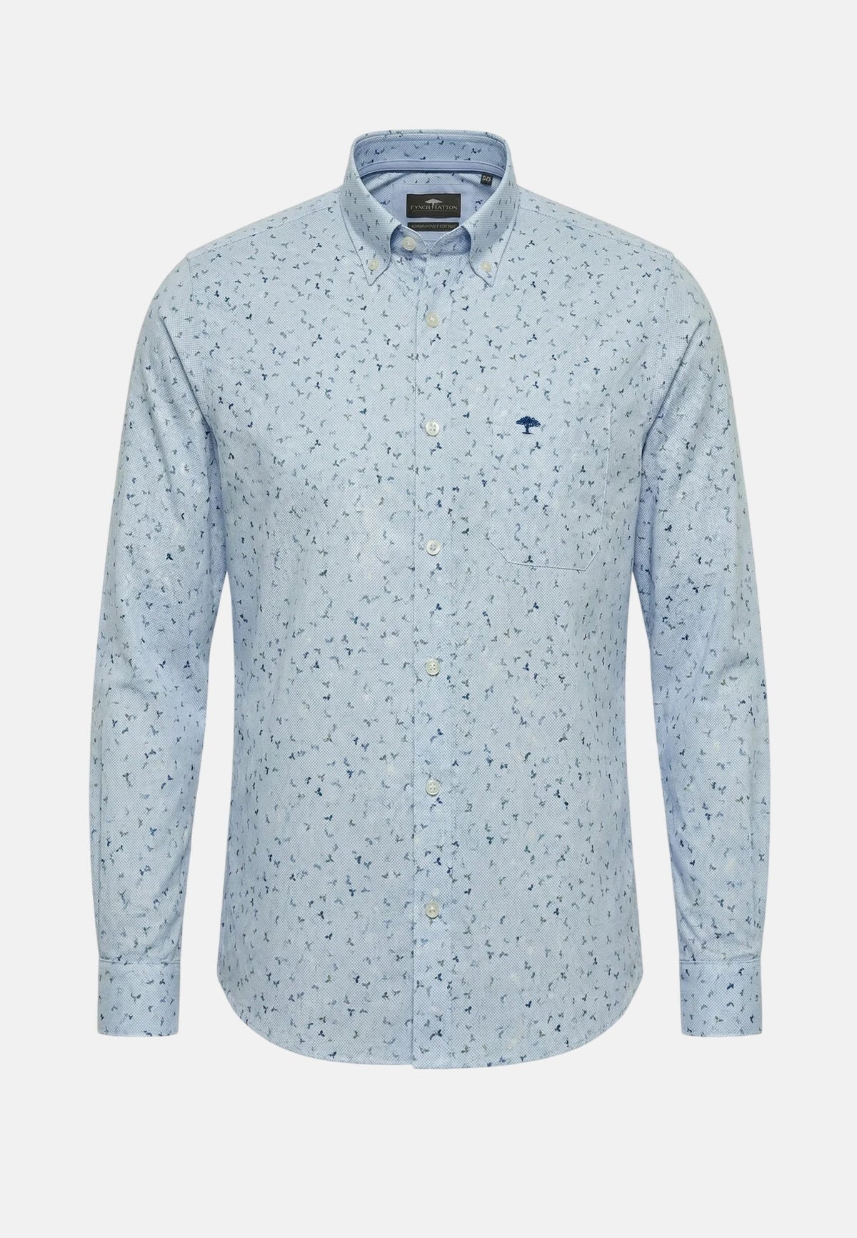 Fynch-Hatton Flower Print Button Down Shirt New Breeze | Northern Threads Designer Menswear