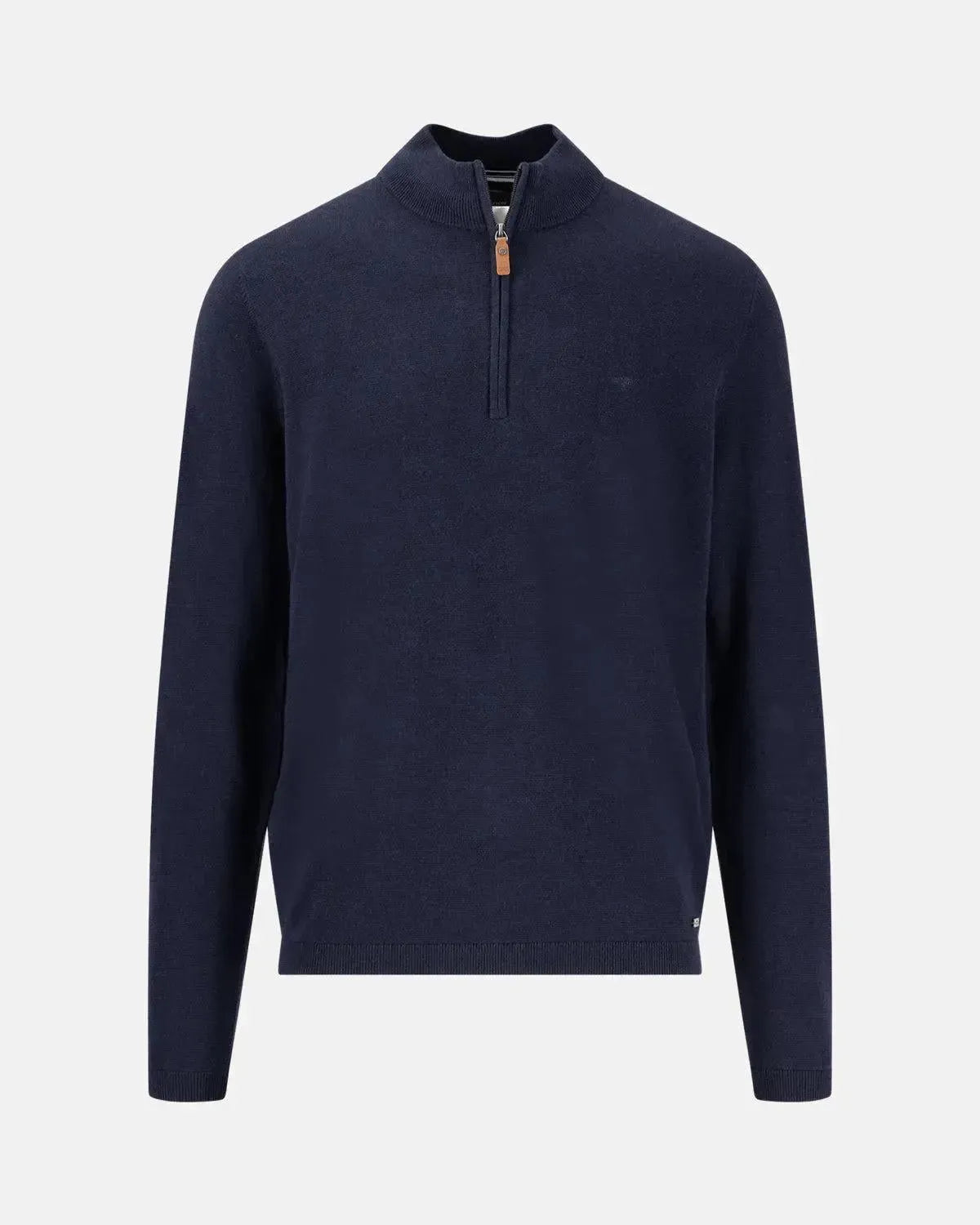 FYNCH-HATTON-FYNCH-HATTON AIR COTTON 1/4 ZIP KNIT NAVY-NORTHERN THREADS DESIGNER MENSWEAR