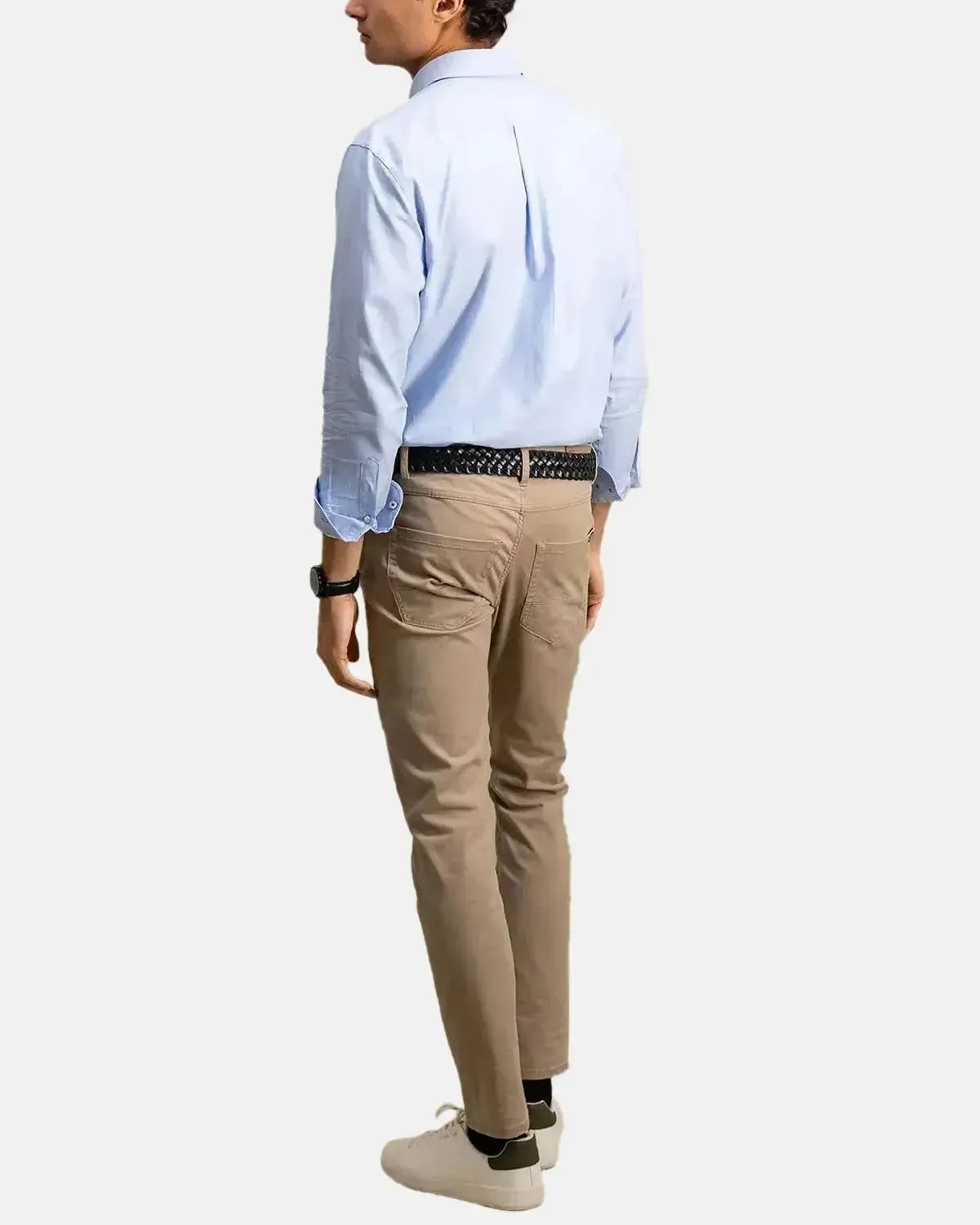 FYNCH-HATTON-FYNCH-HATTON BUTTON DOWN OXFORD SHIRT LIGHT BLUE-NORTHERN THREADS DESIGNER MENSWEAR