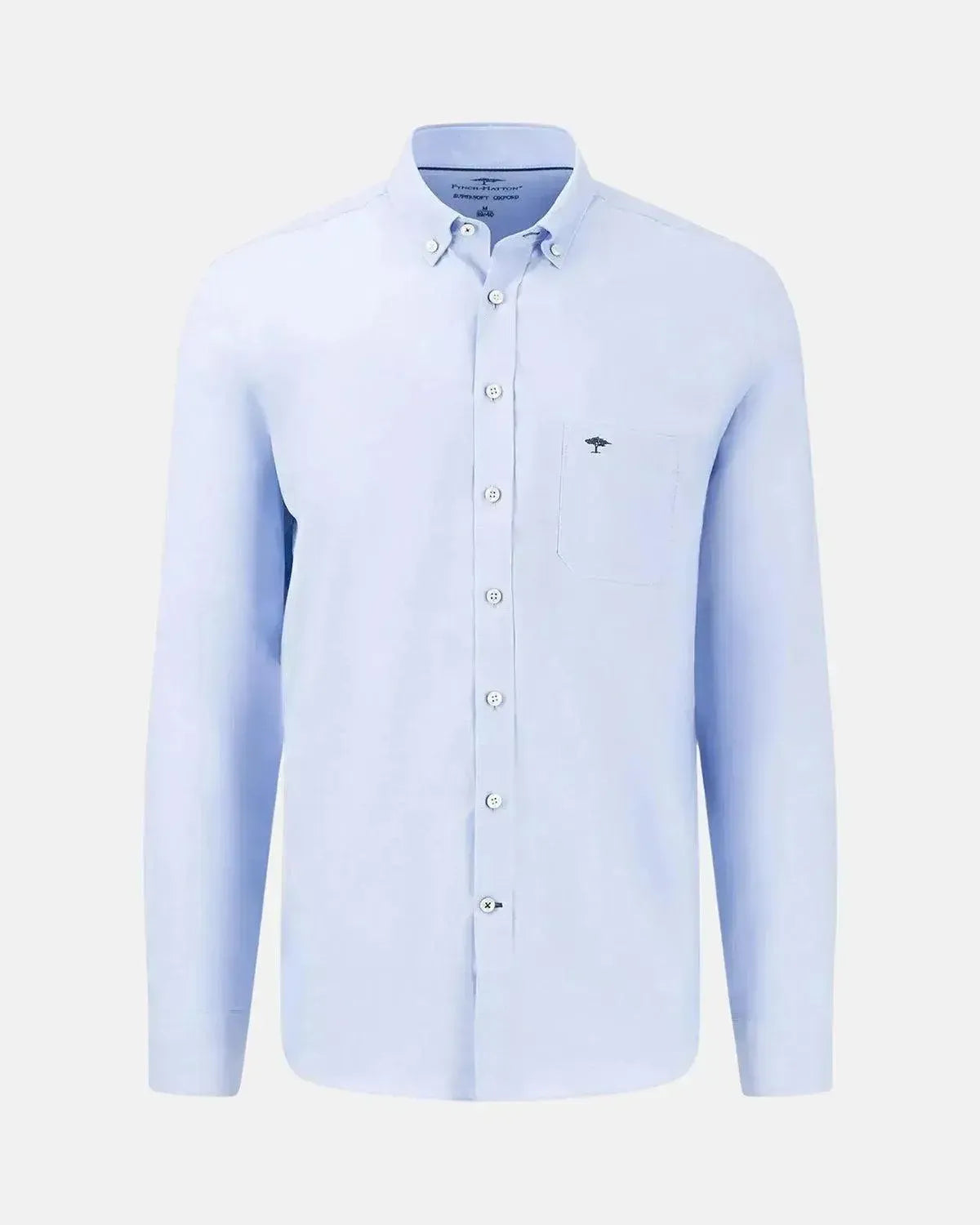 FYNCH-HATTON-FYNCH-HATTON BUTTON DOWN OXFORD SHIRT LIGHT BLUE-NORTHERN THREADS DESIGNER MENSWEAR