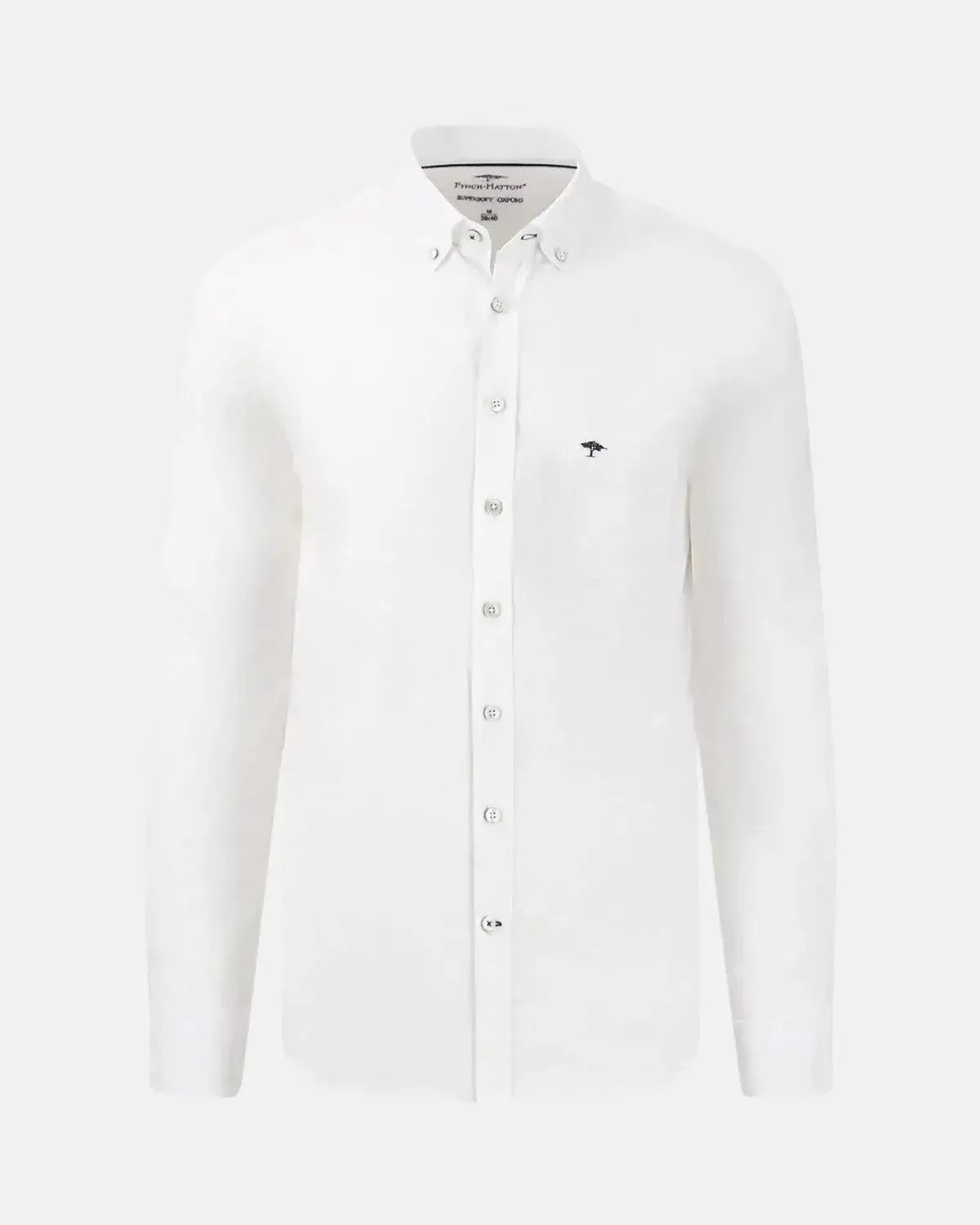 FYNCH-HATTON-FYNCH-HATTON BUTTON DOWN OXFORD SHIRT WHITE-NORTHERN THREADS DESIGNER MENSWEAR
