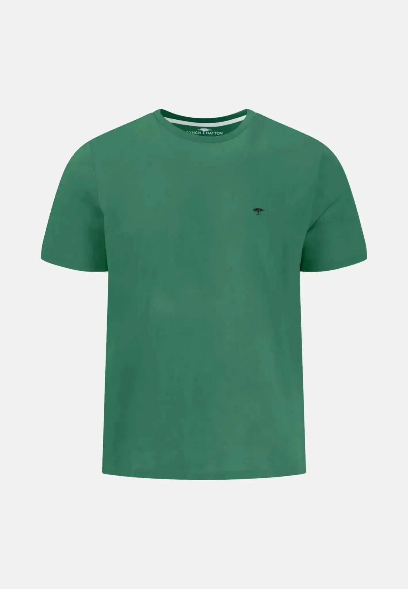 FYNCH-HATTON-Fynch-Hatton Crew Neck T-Shirt Jade-NORTHERN THREADS DESIGNER MENSWEAR