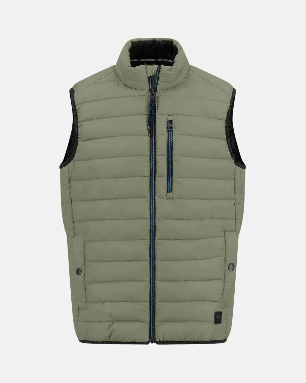 FYNCH-HATTON-FYNCH-HATTON LIGHT WEIGHT GILET LIGHT KHAKI-NORTHERN THREADS DESIGNER MENSWEAR
