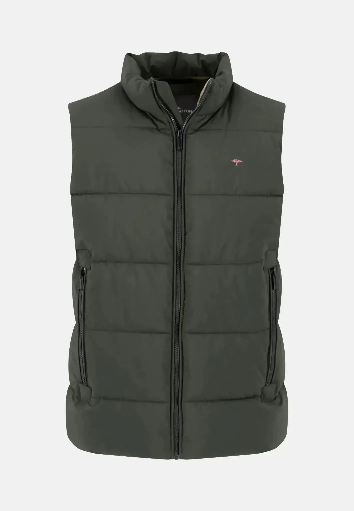 FYNCH-HATTON-Fynch-Hatton Puffer Gilet Vest Dusty Forest-NORTHERN THREADS DESIGNER MENSWEAR