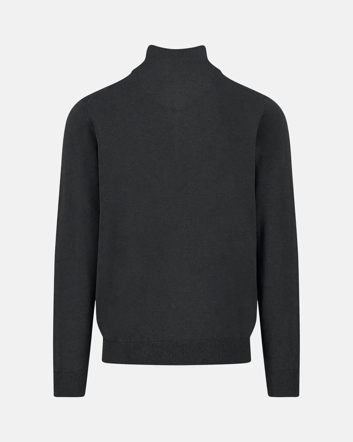 FYNCH-HATTON-FYNCH-HATTON SUPERFINE 1/4 ZIP COTTON KNIT BLACK-NORTHERN THREADS DESIGNER MENSWEAR