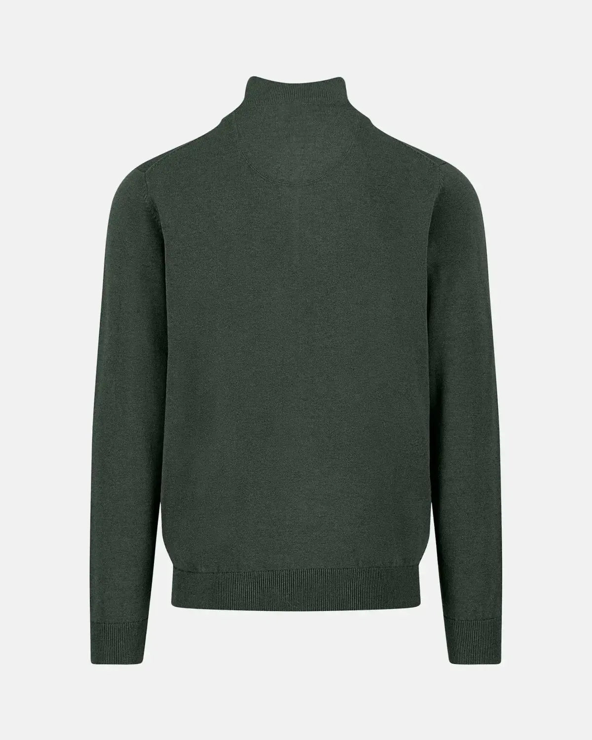 FYNCH-HATTON-FYNCH-HATTON SUPERFINE 1/4 ZIP COTTON KNIT DARK IVY-NORTHERN THREADS DESIGNER MENSWEAR