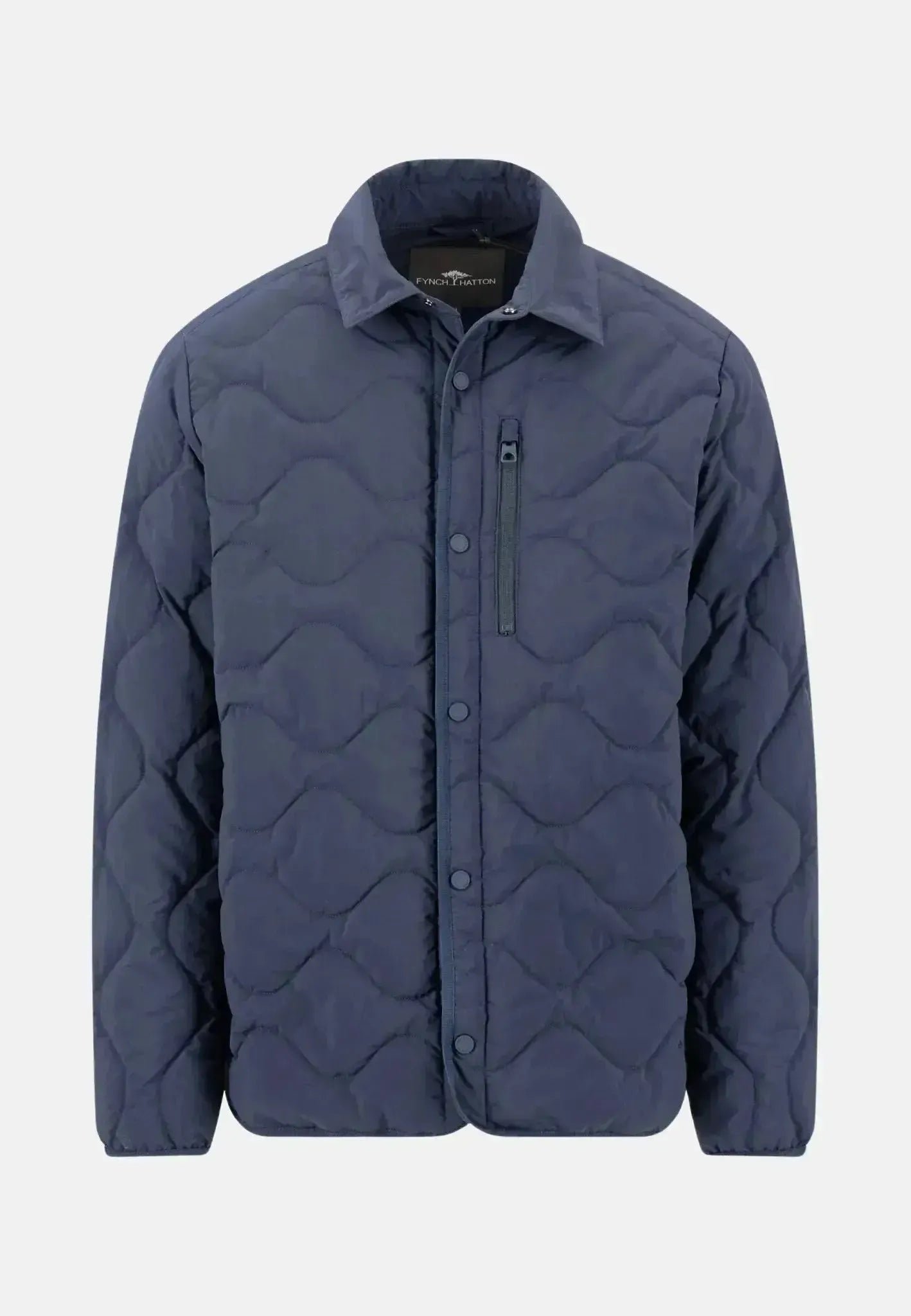 Fynch - Hatton Lightweight Quilted Jacket Dark Navy - 15122510-688-M - northern threads uk