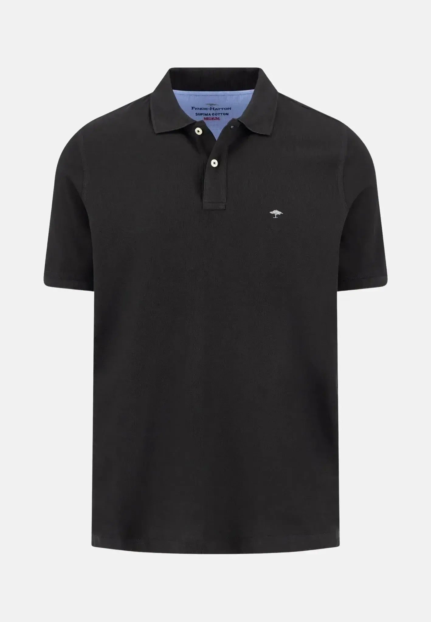 Fynch - Hatton Premium Cotton Polo Shirt Black - 10001700-999-S - northern threads uk