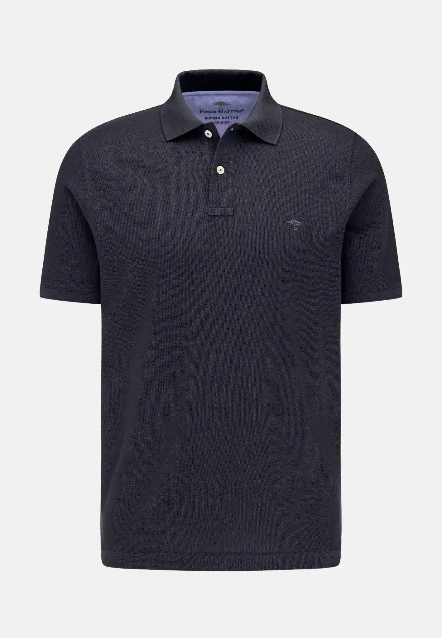 Fynch - Hatton Premium Cotton Polo Shirt Navy - 10001700-685-S - northern threads uk