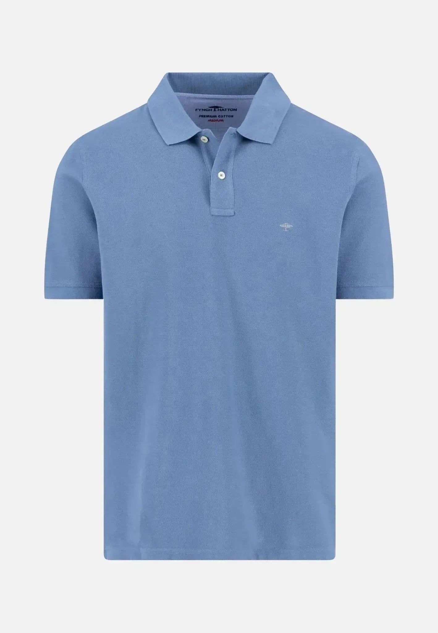 Fynch - Hatton Premium Cotton Polo Shirt Pacific - 10001700-623-S - northern threads uk