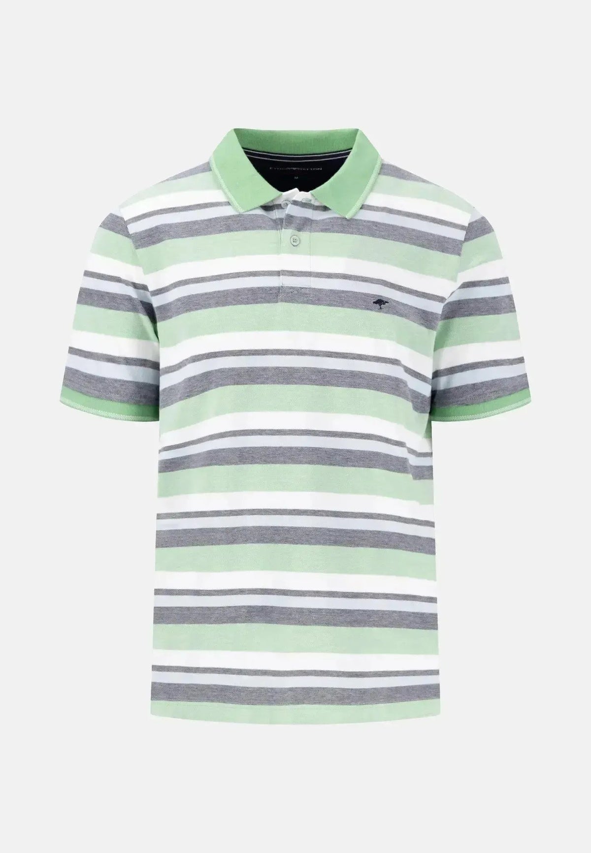 Fynch-Hatton Striped Casual Fit Polo Shirt Turf Green | Northern Threads Designer Menswear