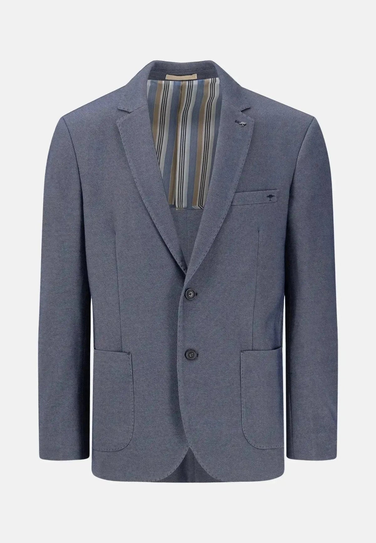 Fynch-Hatton Structured Jersey Blazer Navy Melange | Northern Threads Designer Menswear