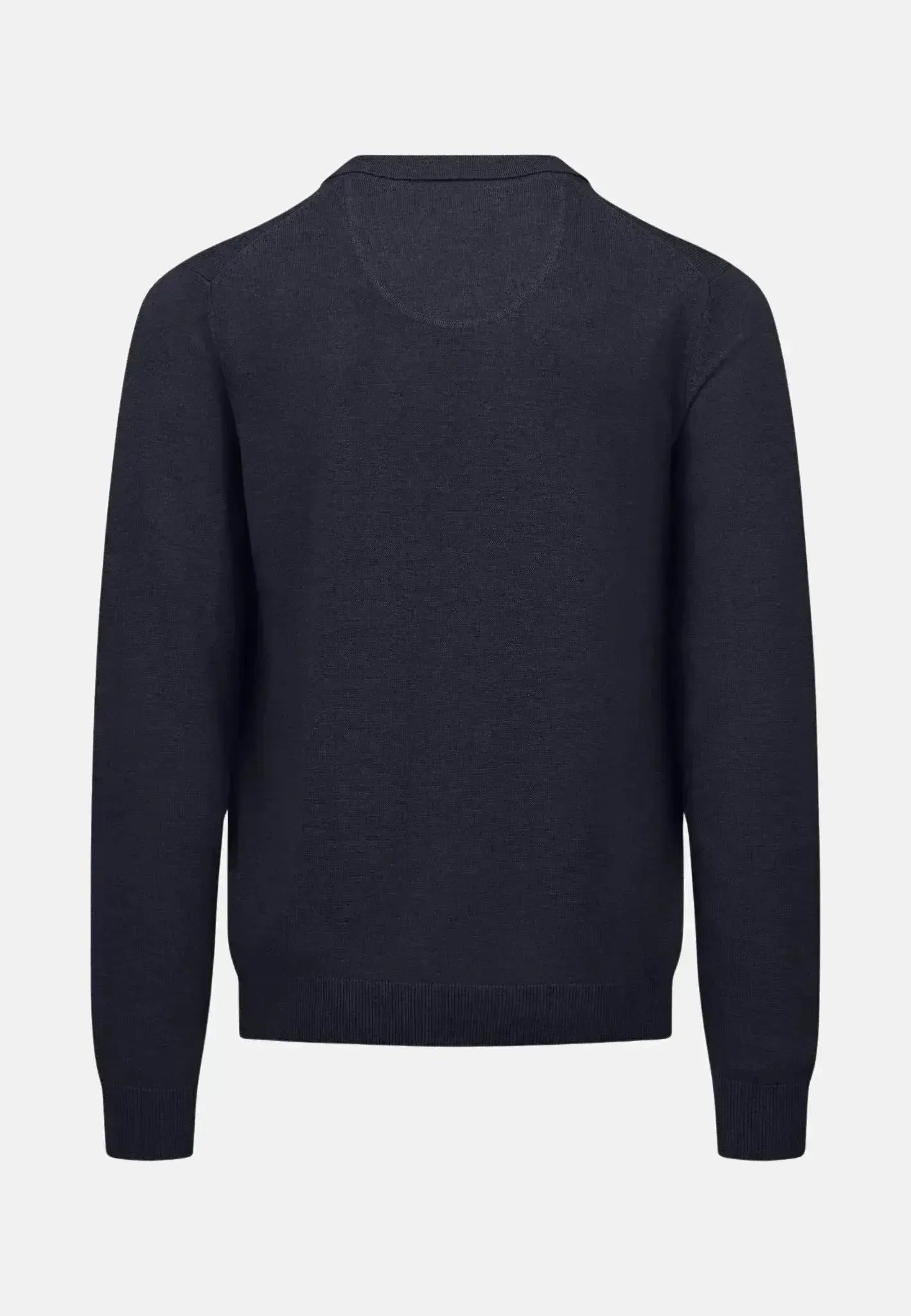 Fynch - Hatton Superfine Polo Collar Cotton Knit Navy - 1613242-690-M - northern threads uk