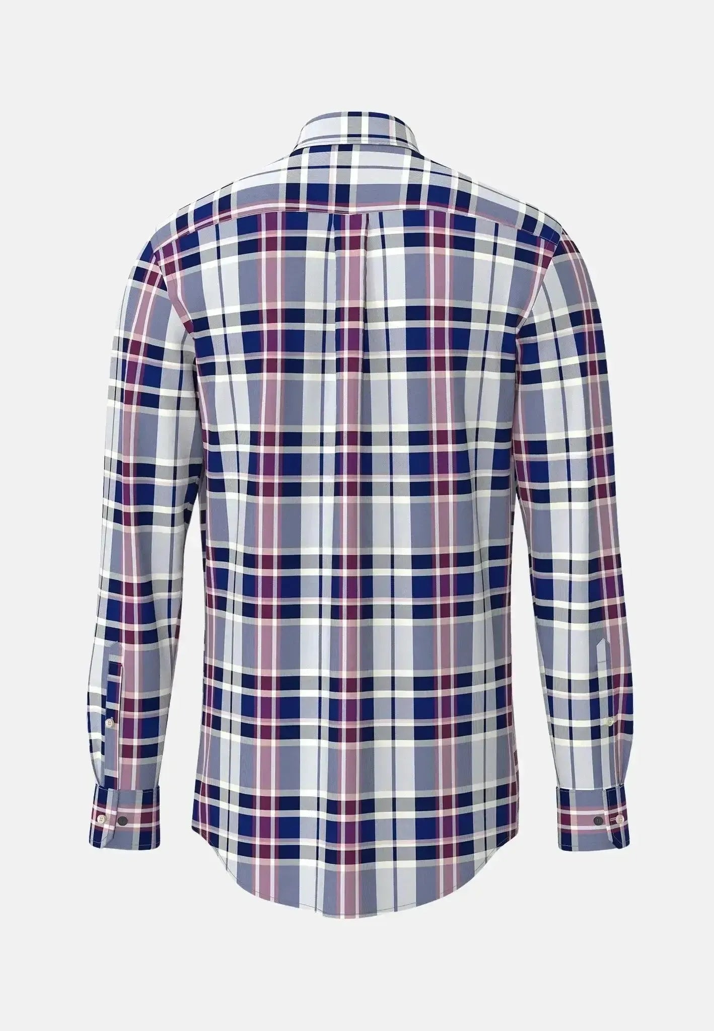 Fynch - Hatton Washed Oxford Check Shirt Navy - northern threads