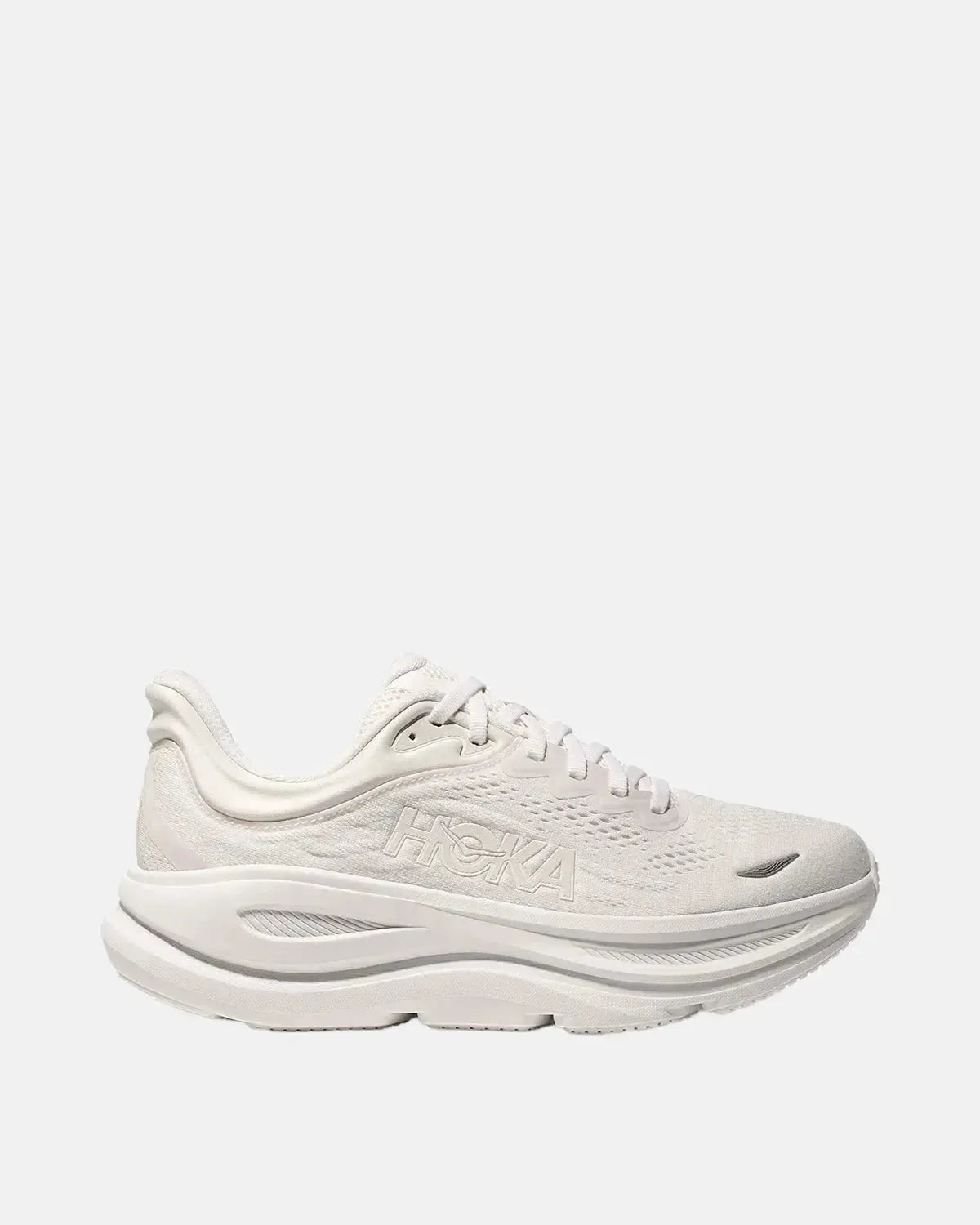 HOKA BONDI 9 TRAINERS WHITE WHITE - HOKA-1162011-WWH-7.5 - northern threads uk