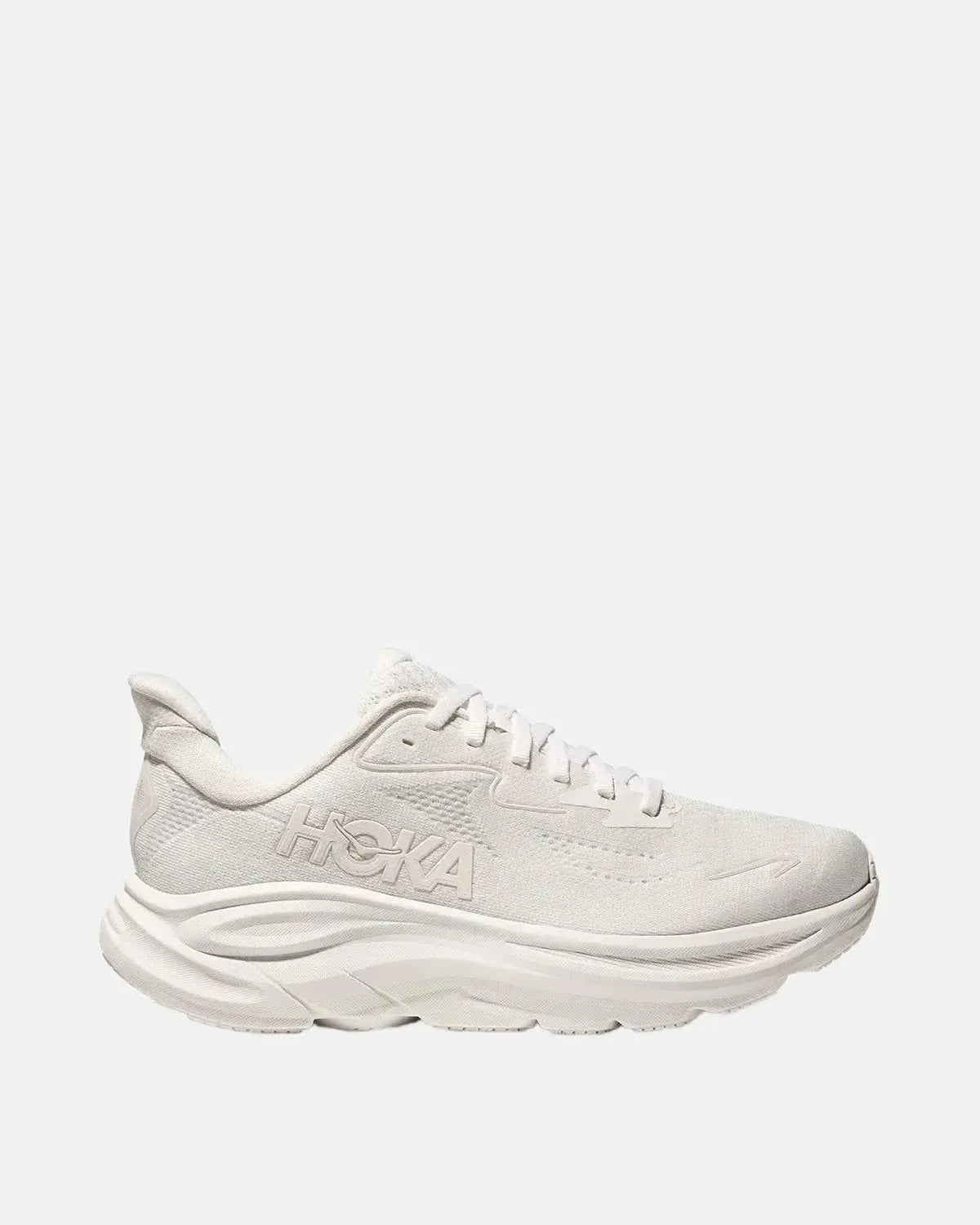 HOKA CLIFTON 10 TRAINERS WHITE WHITE - HOKA-1162030-WWH-7.5 - northern threads uk