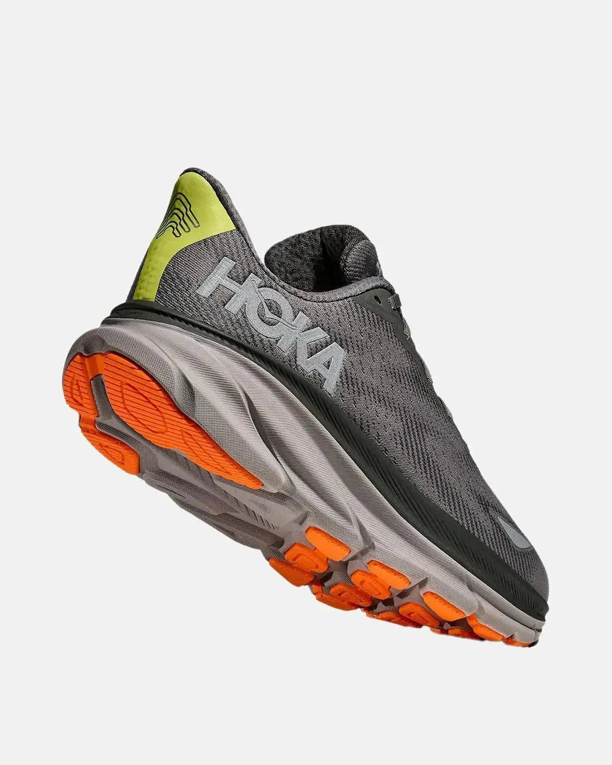 HOKA CLIFTON 9 GORE - TEX TRAINERS ASPHALT GREY GRAVEL - northern threads