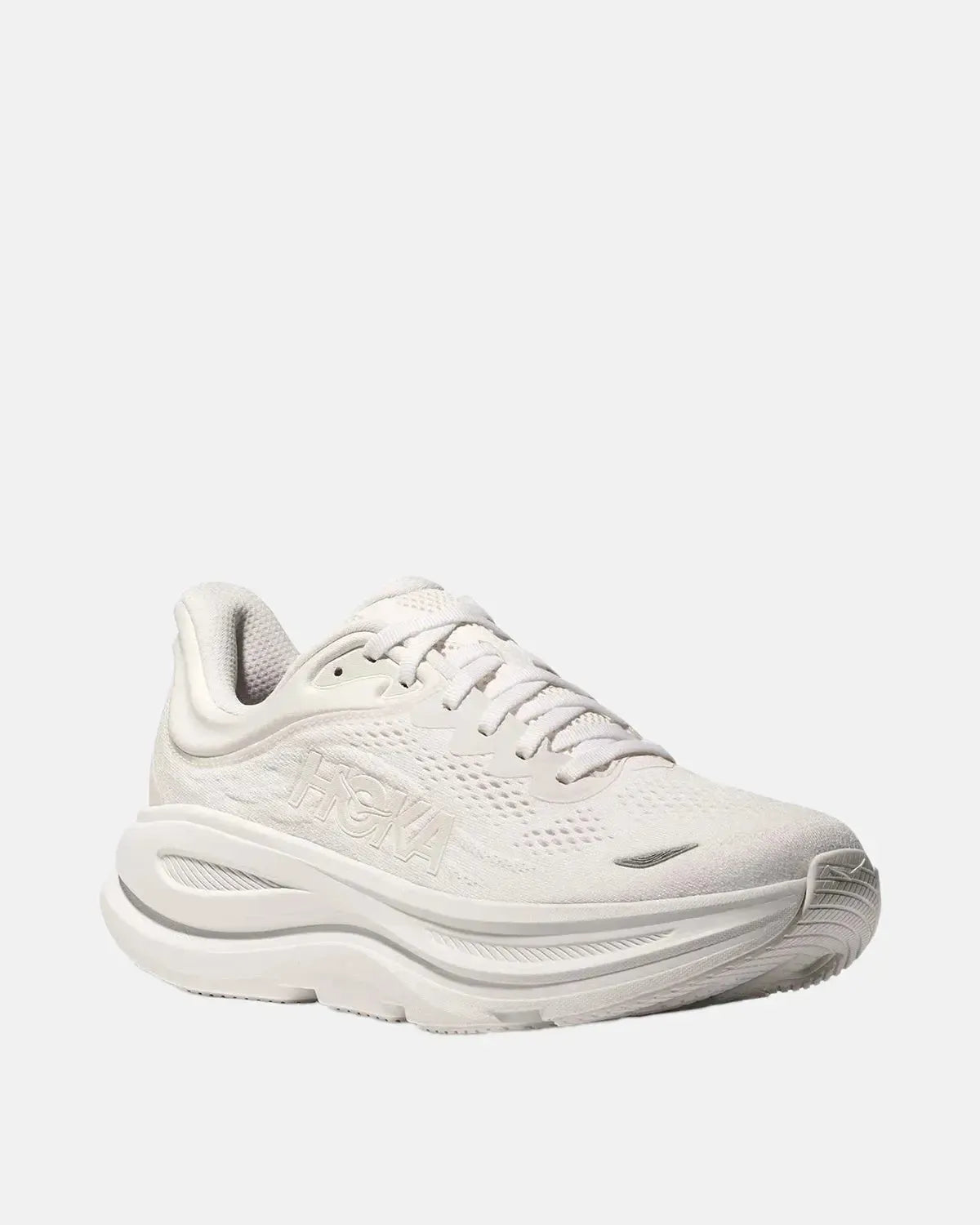 HOKA-HOKA BONDI 9 TRAINERS WHITE WHITE-NORTHERN THREADS DESIGNER MENSWEAR