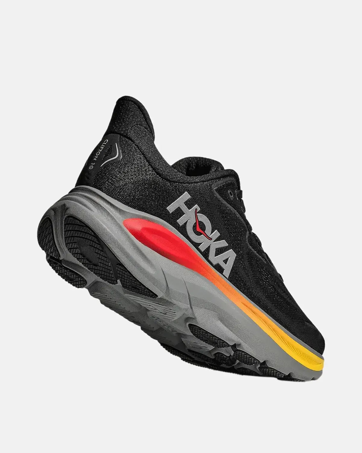 HOKA-HOKA CLIFTON 10 TRAINERS BLACK GALACTIC GREY-NORTHERN THREADS DESIGNER MENSWEAR