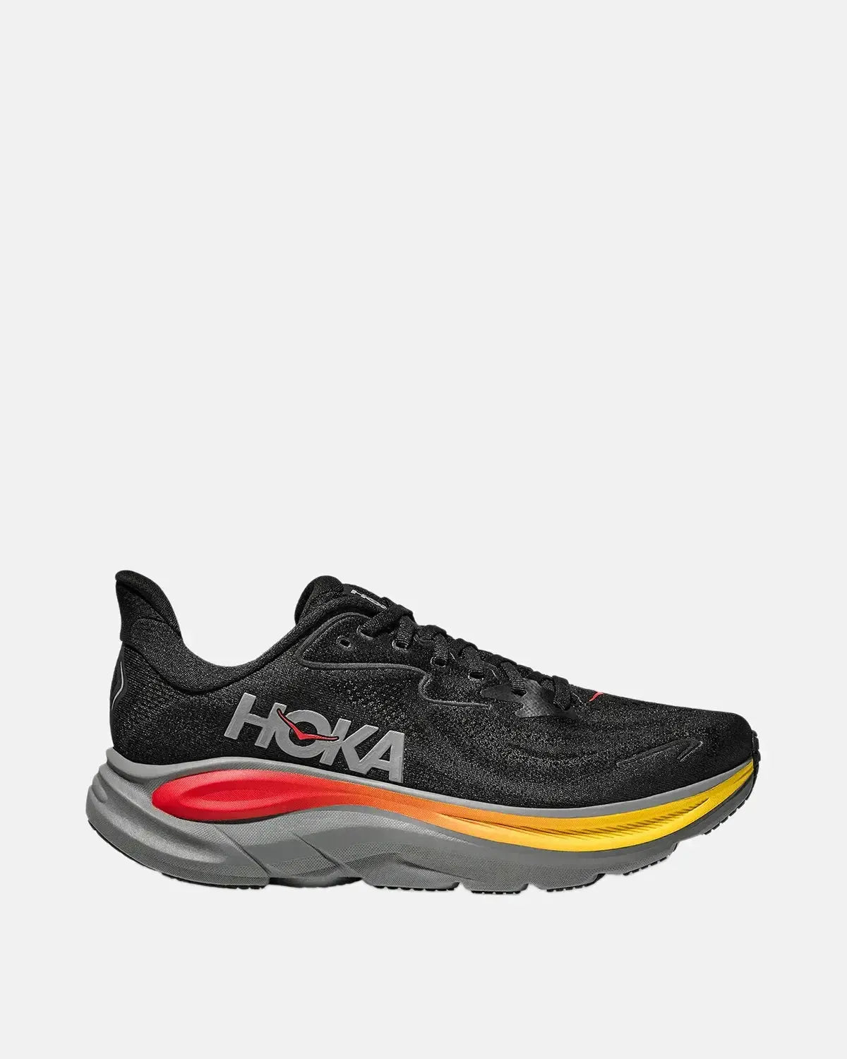 HOKA-HOKA CLIFTON 10 TRAINERS BLACK GALACTIC GREY-NORTHERN THREADS DESIGNER MENSWEAR
