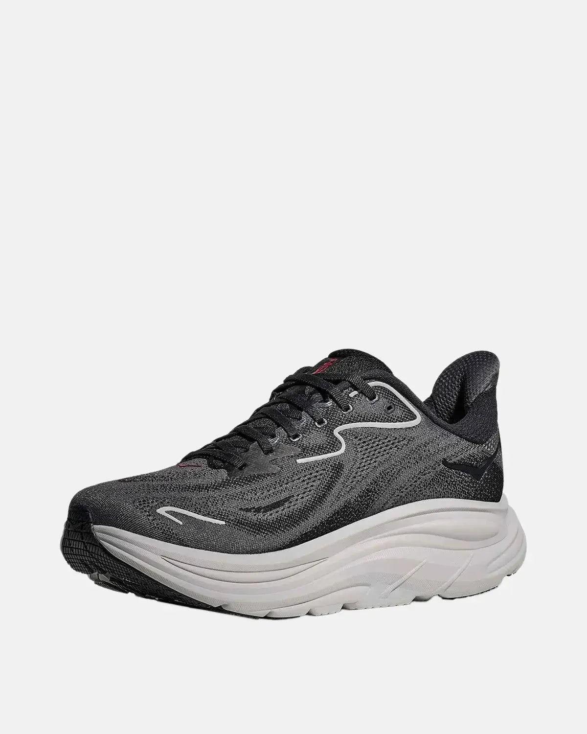 HOKA-HOKA CLIFTON 10 TRAINERS CARBON BLACK SATELLITE GREY-NORTHERN THREADS DESIGNER MENSWEAR