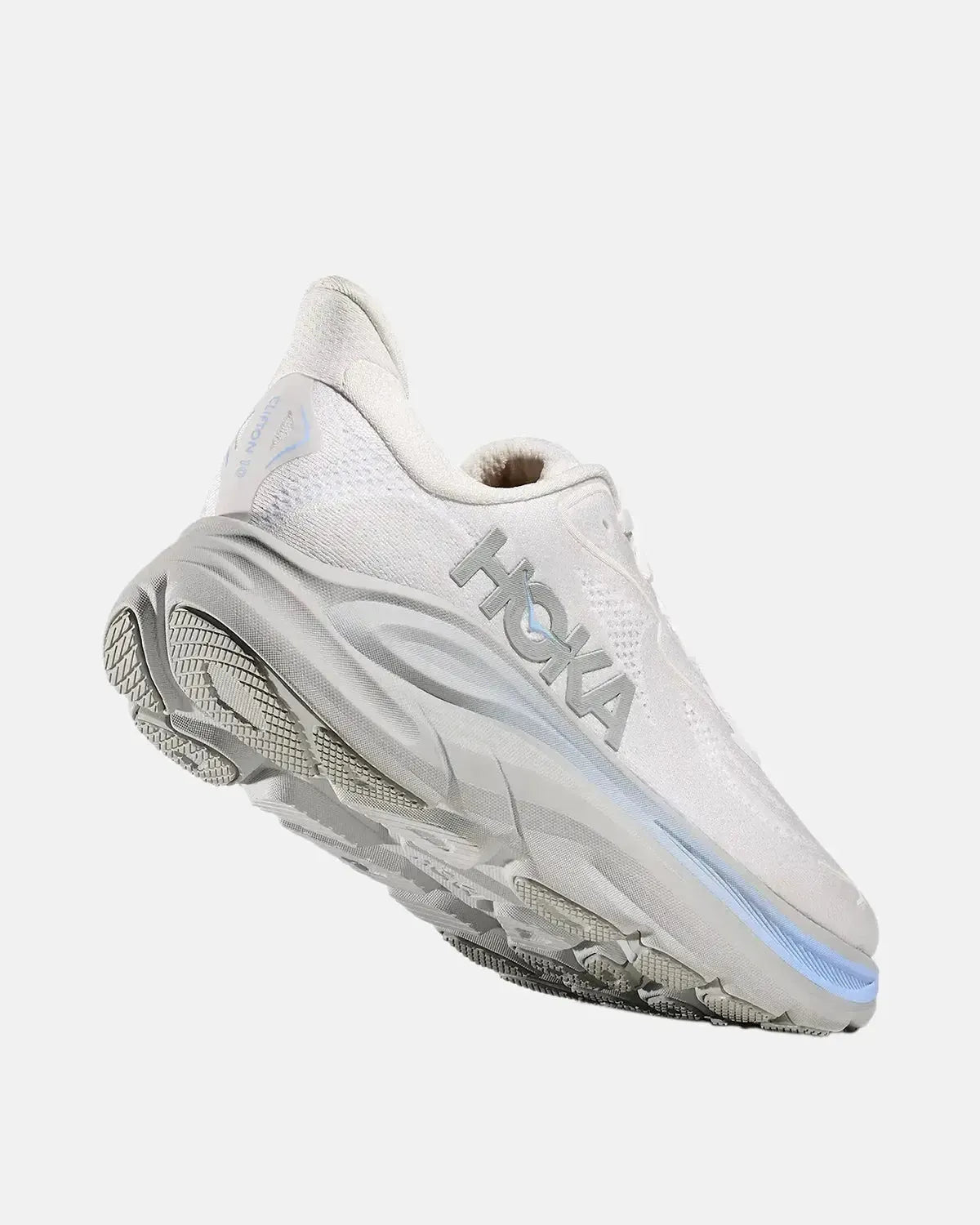 HOKA-HOKA CLIFTON 10 TRAINERS WHITE GLACIER BLUE-NORTHERN THREADS DESIGNER MENSWEAR