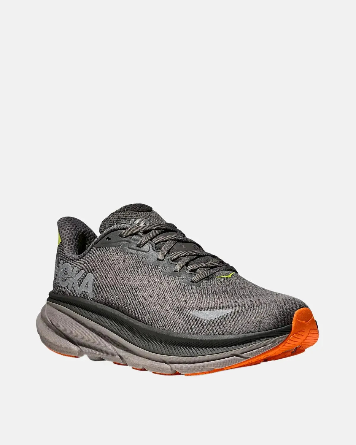 HOKA-HOKA CLIFTON 9 GORE-TEX TRAINERS ASPHALT GREY GRAVEL-NORTHERN THREADS DESIGNER MENSWEAR