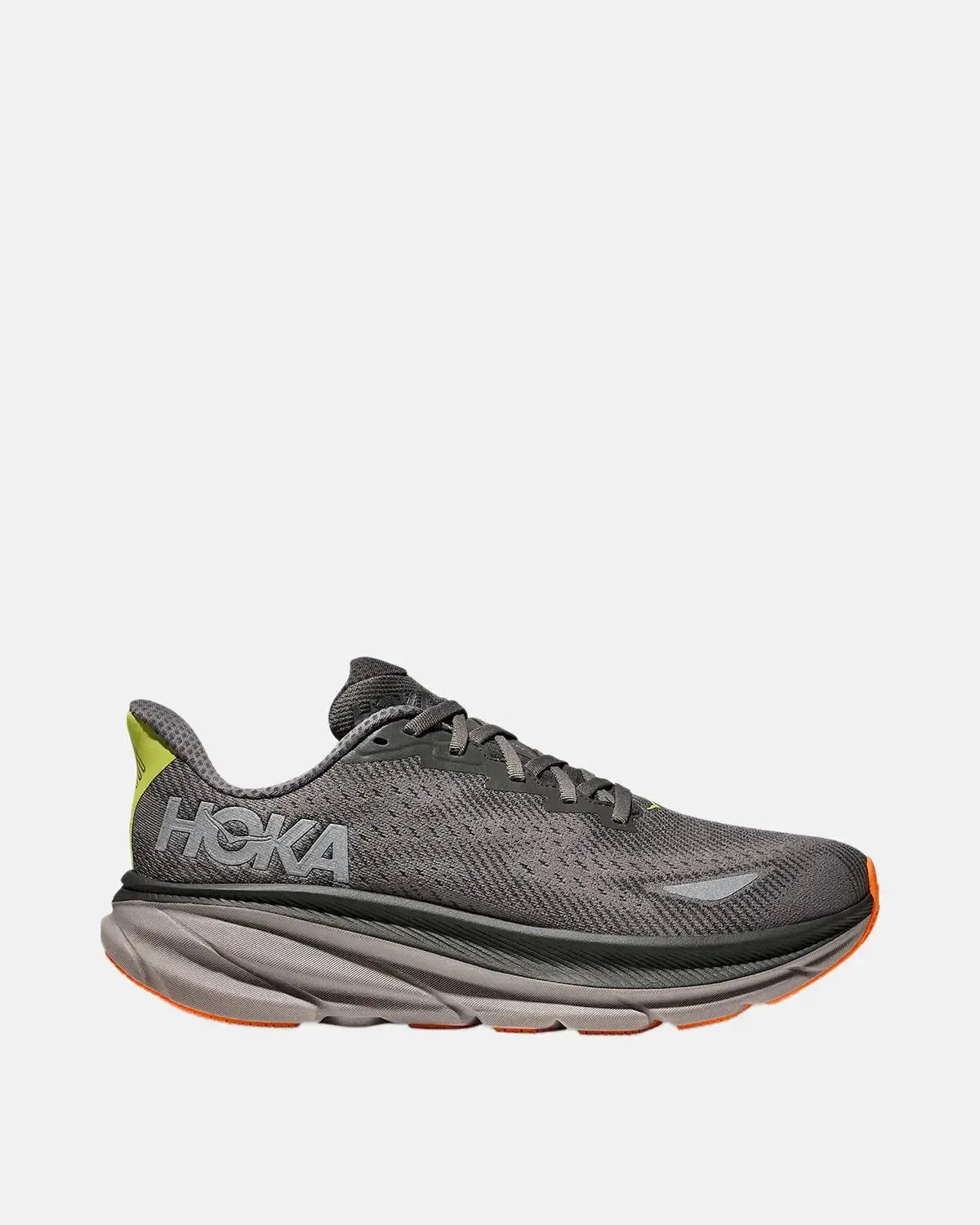 HOKA-HOKA CLIFTON 9 GORE-TEX TRAINERS ASPHALT GREY GRAVEL-NORTHERN THREADS DESIGNER MENSWEAR