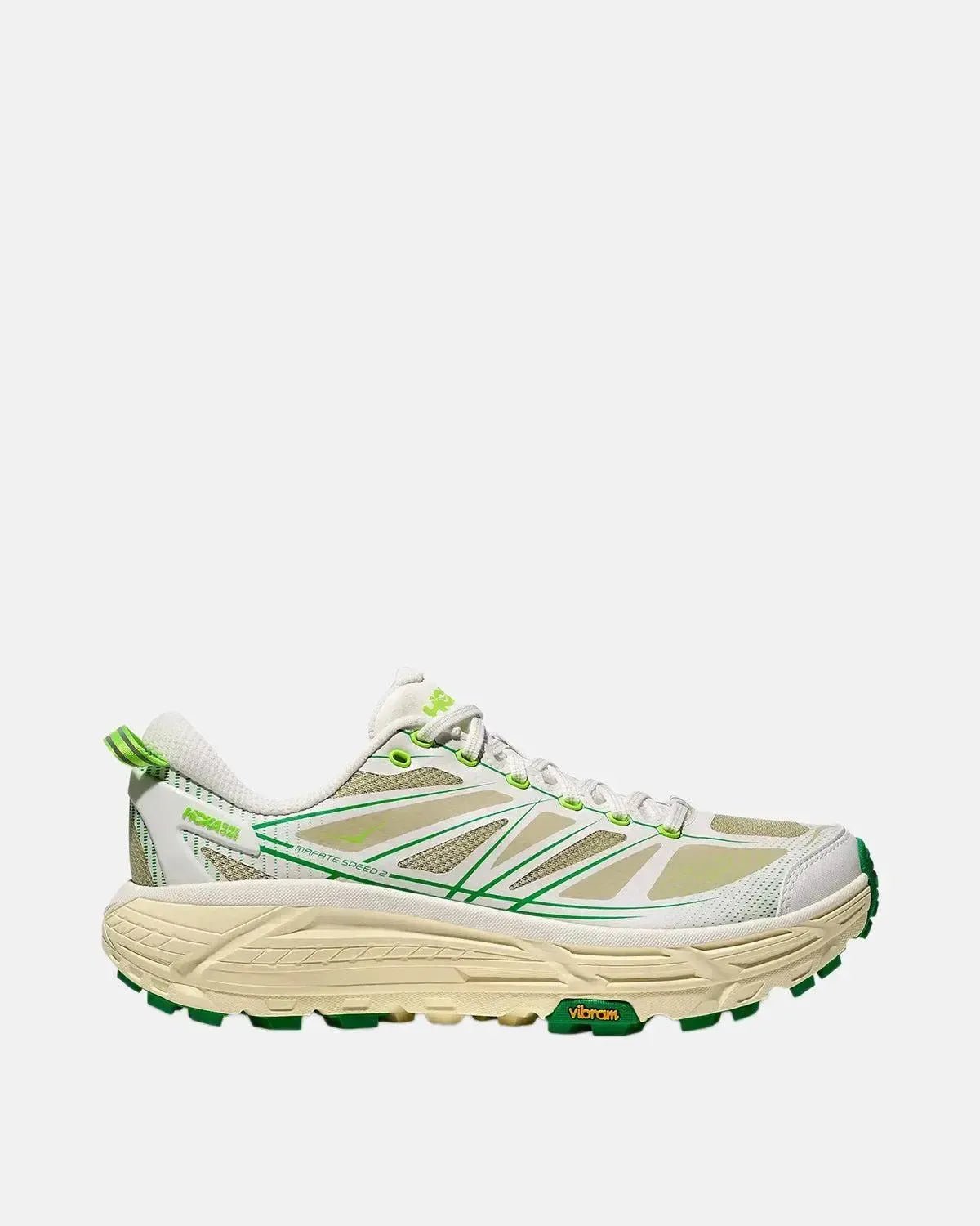 HOKA MUFATE SPEED 2 TRAINERS WHITE FRESH CUT GRASS - HOKA-1126851-WTFR-7.5 - northern threads uk
