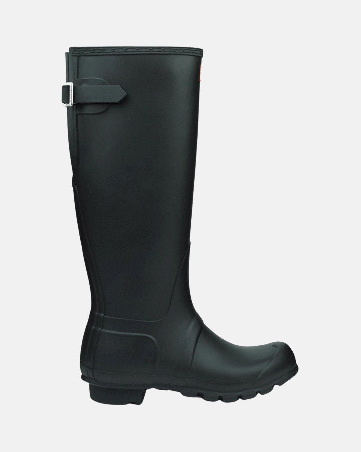 HUNTER WOMENS ORIGINAL TALL BACK ADJUSTABLE BOOTS BLACK - HUNTER-WFT1001RMA-BLK-UK3 - northern threads uk