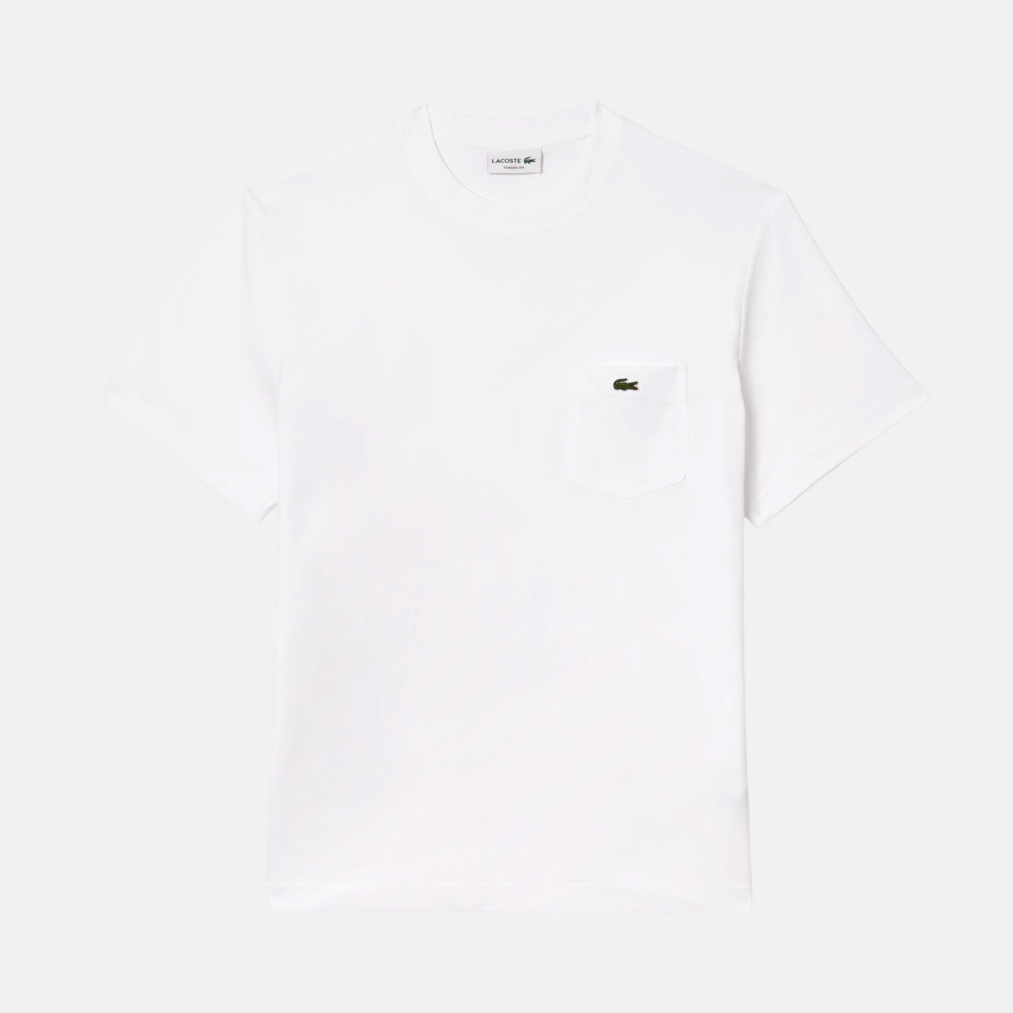 Lacoste Chest Pocket Cotton T-Shirt White - SPR425-S - northern threads uk