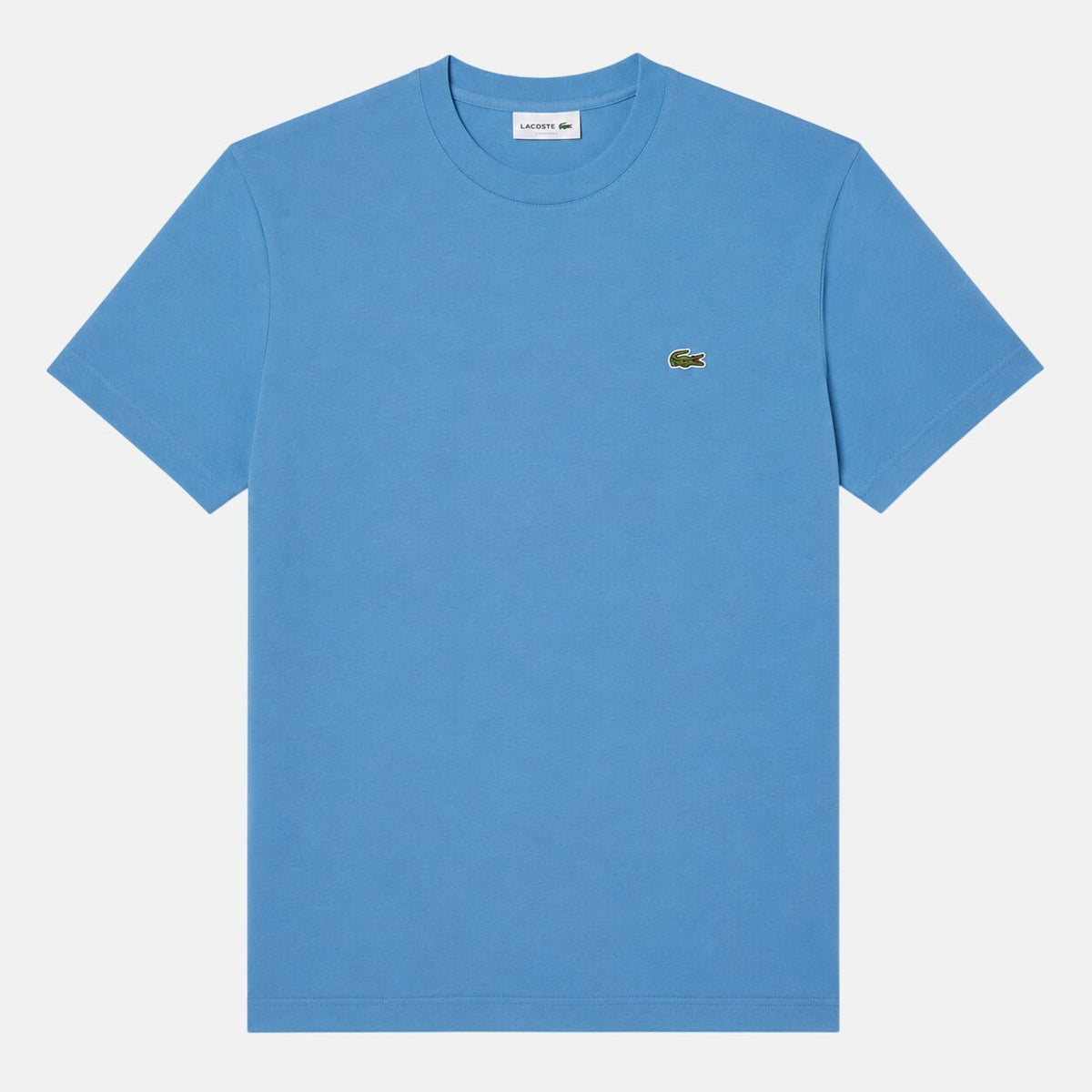 Lacoste Cotton Pima Crew Neck T-Shirt Azure Blue | Northern Threads Designer Menswear