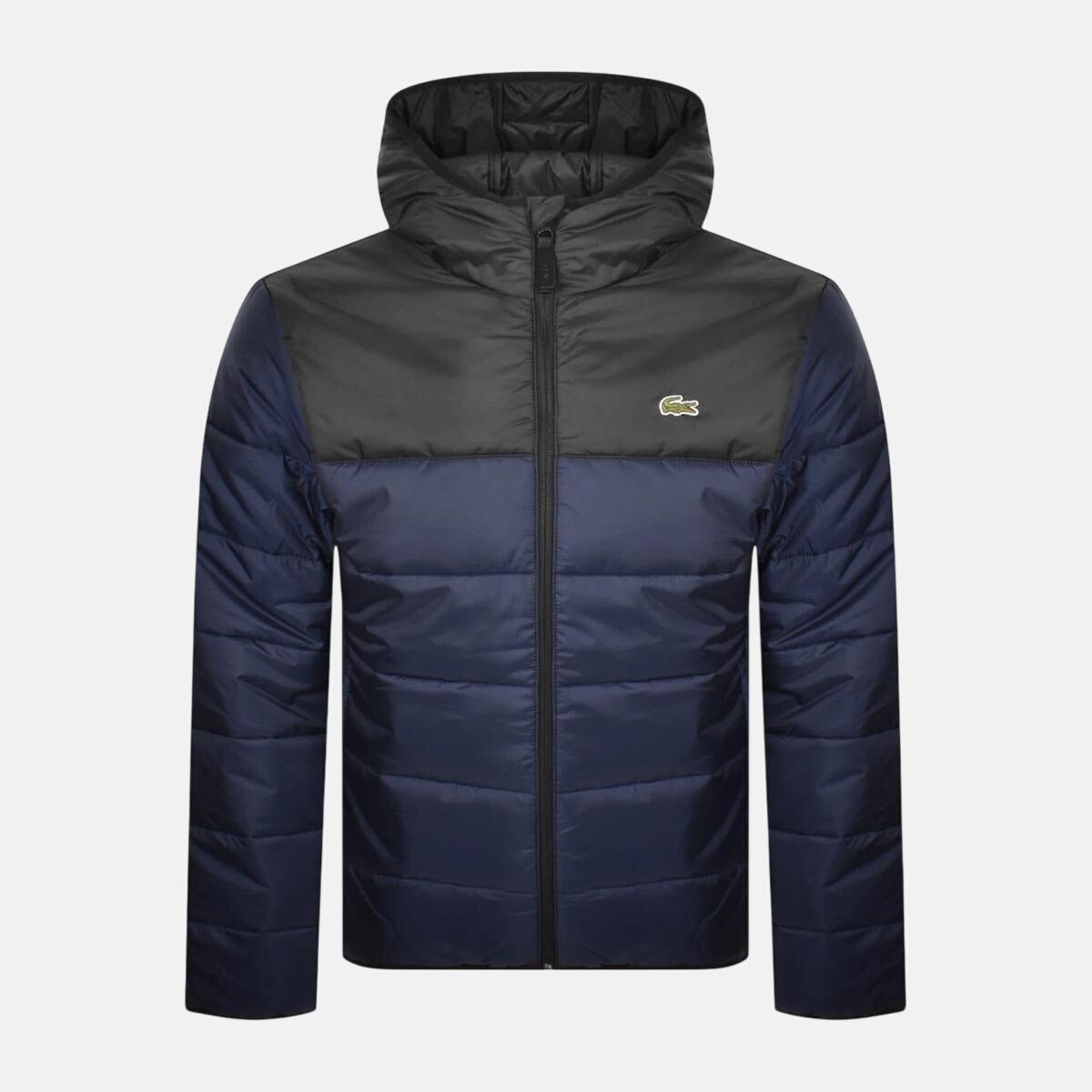 Lacoste Water - Repellent Quilted Puffer Jacket Navy Black - SPR893-M - northern threads uk