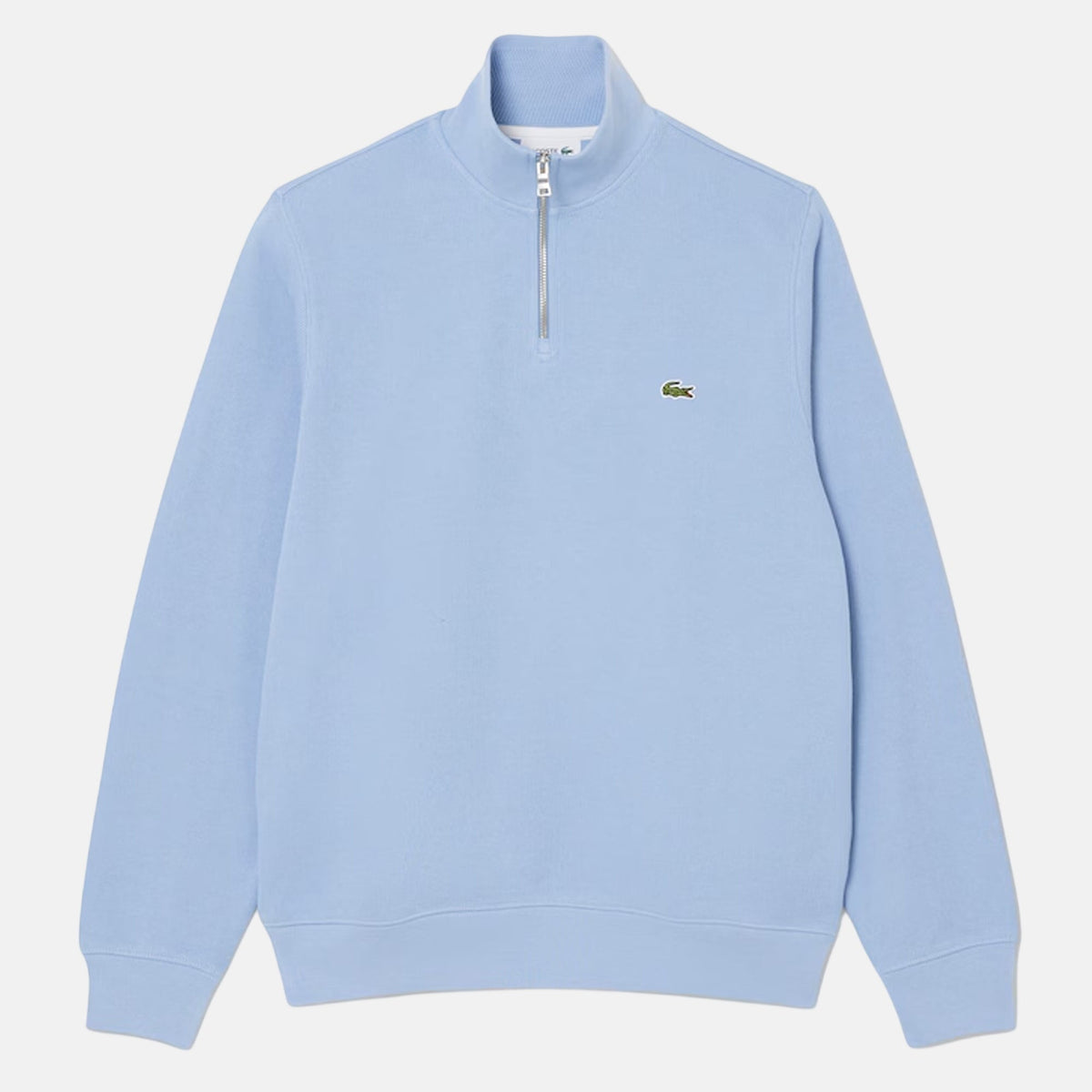 Lacoste Zip-Up High Neck Interlock Sweatshirt Light Blue | Northern Threads Designer Menswear