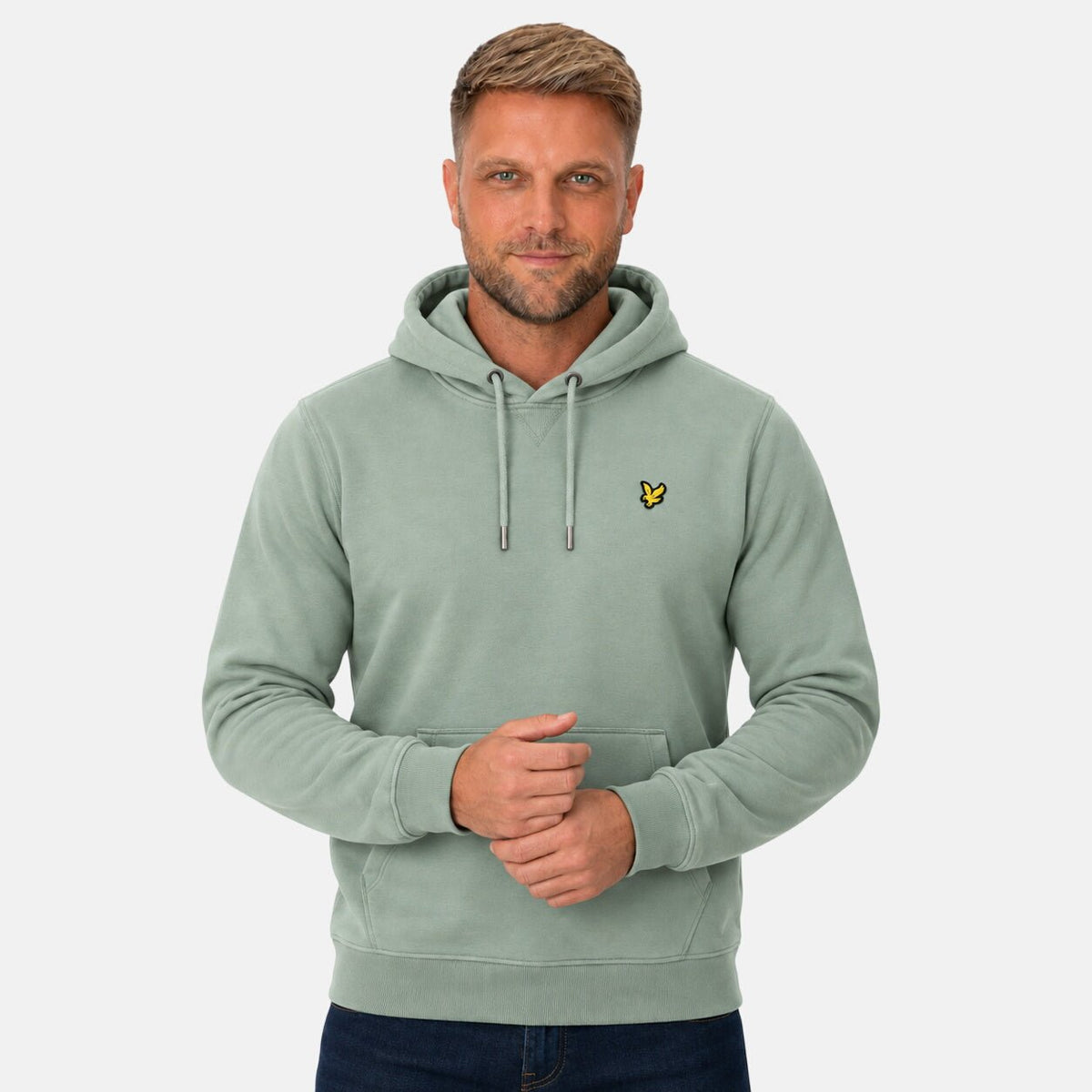 Lyle & Scott Heavyweight Loopback Hoodie Slate Shadow Grey | Northern Threads Designer Menswear