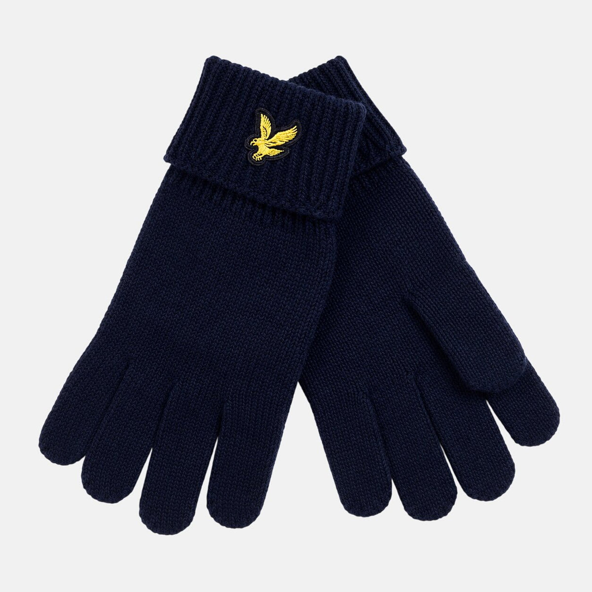 Lyle & Scott Merino Wool Blend Gloves Dark Navy | Northern Threads Designer Menswear