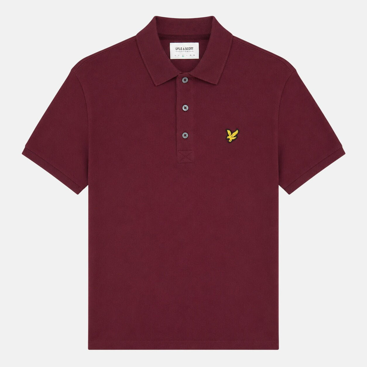 Lyle & Scott Plain Polo Shirt Burgundy | Northern Threads Designer Menswear
