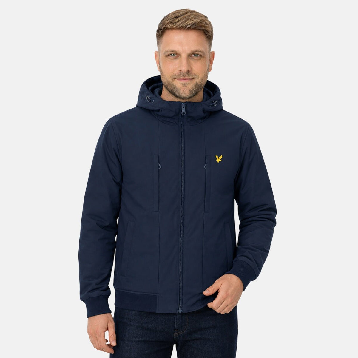 Lyle & Scott Wadded Softshell Jacket Dark Navy | Northern Threads Designer Menswear