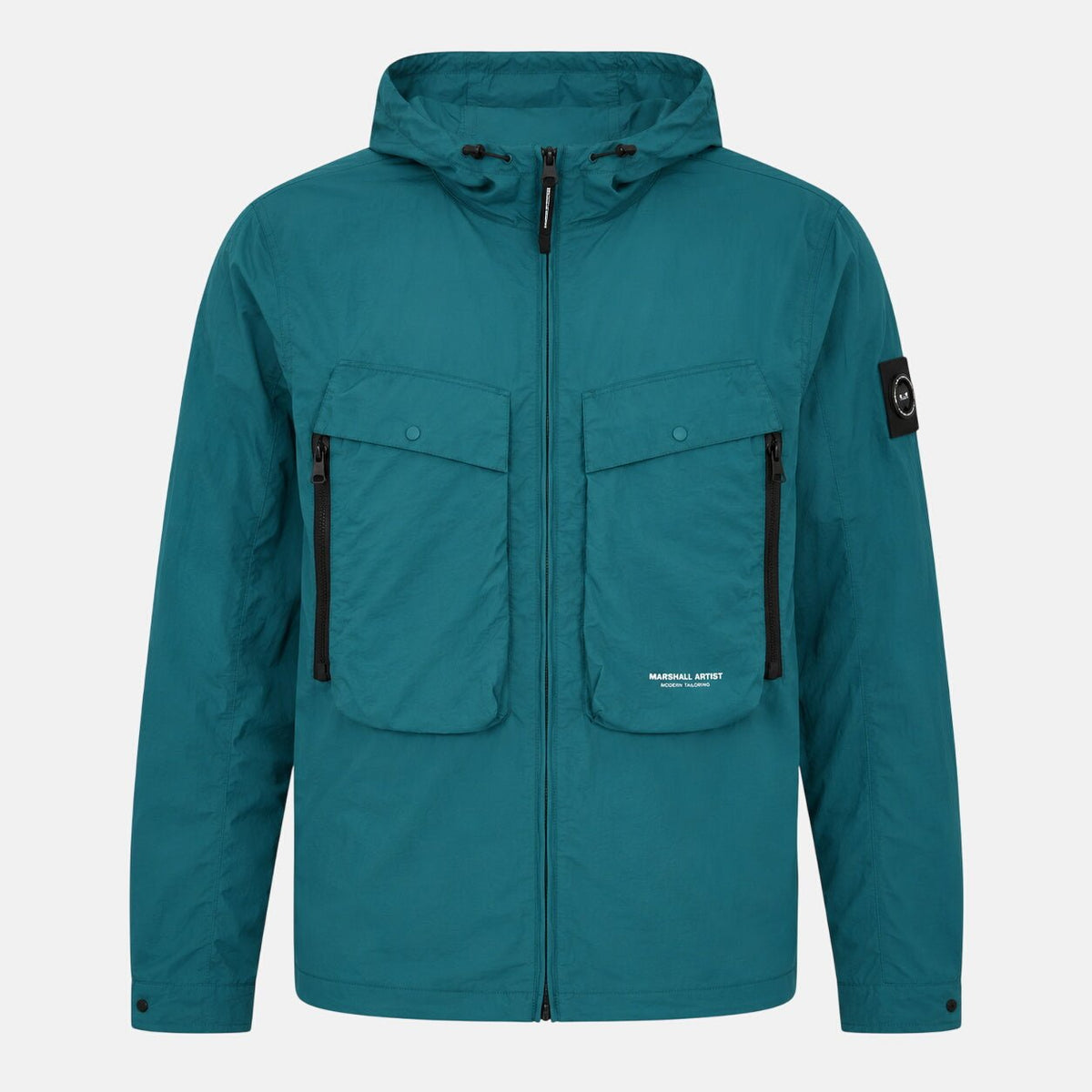 Marshall Artist Amerigo Hooded Overshirt Teal | Northern Threads Designer Menswear