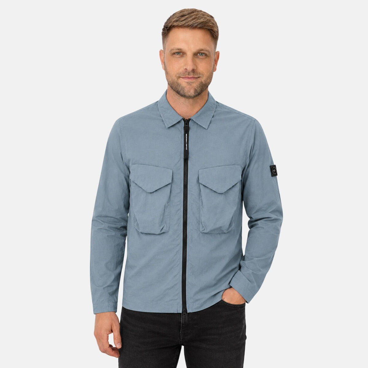 Marshall Artist Cayton Overshirt Storm Grey | Northern Threads Designer Menswear