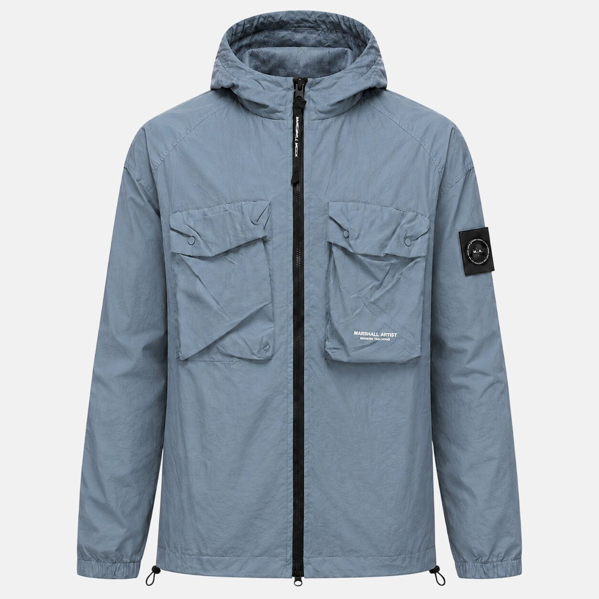 Marshall Artist Centro Hooded Overshirt Storm Grey | Northern Threads Designer Menswear